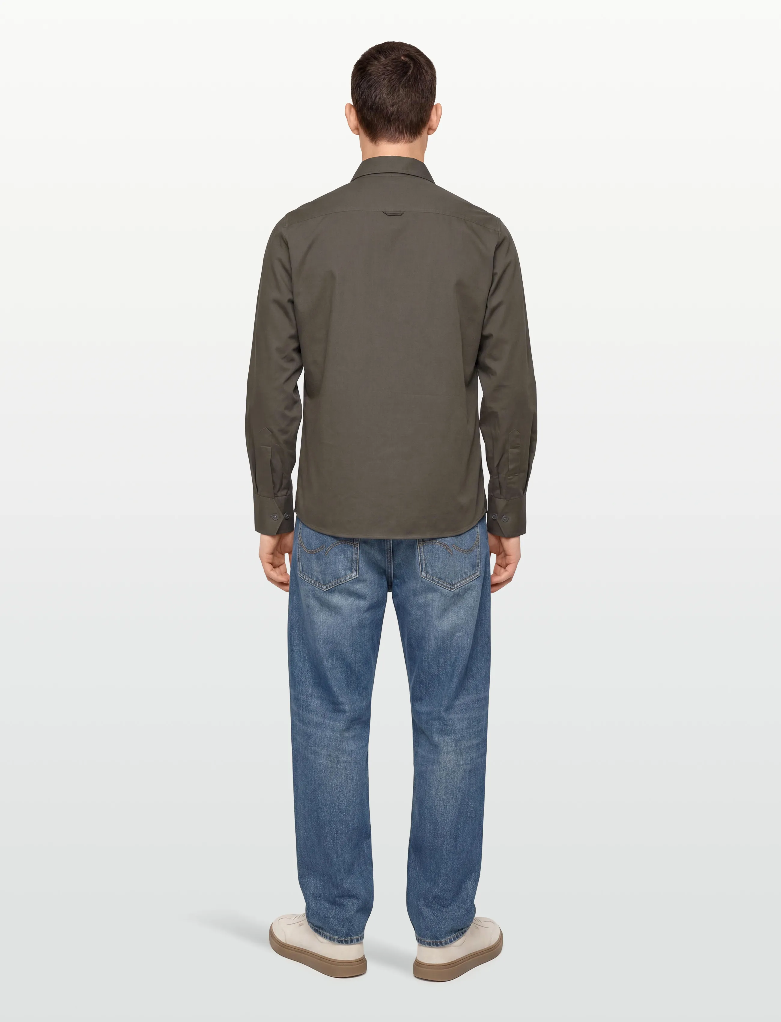 Oscar Jacobson - Straight Fit Bowling Collar Shirt - basic skjorter - nettle green - 4