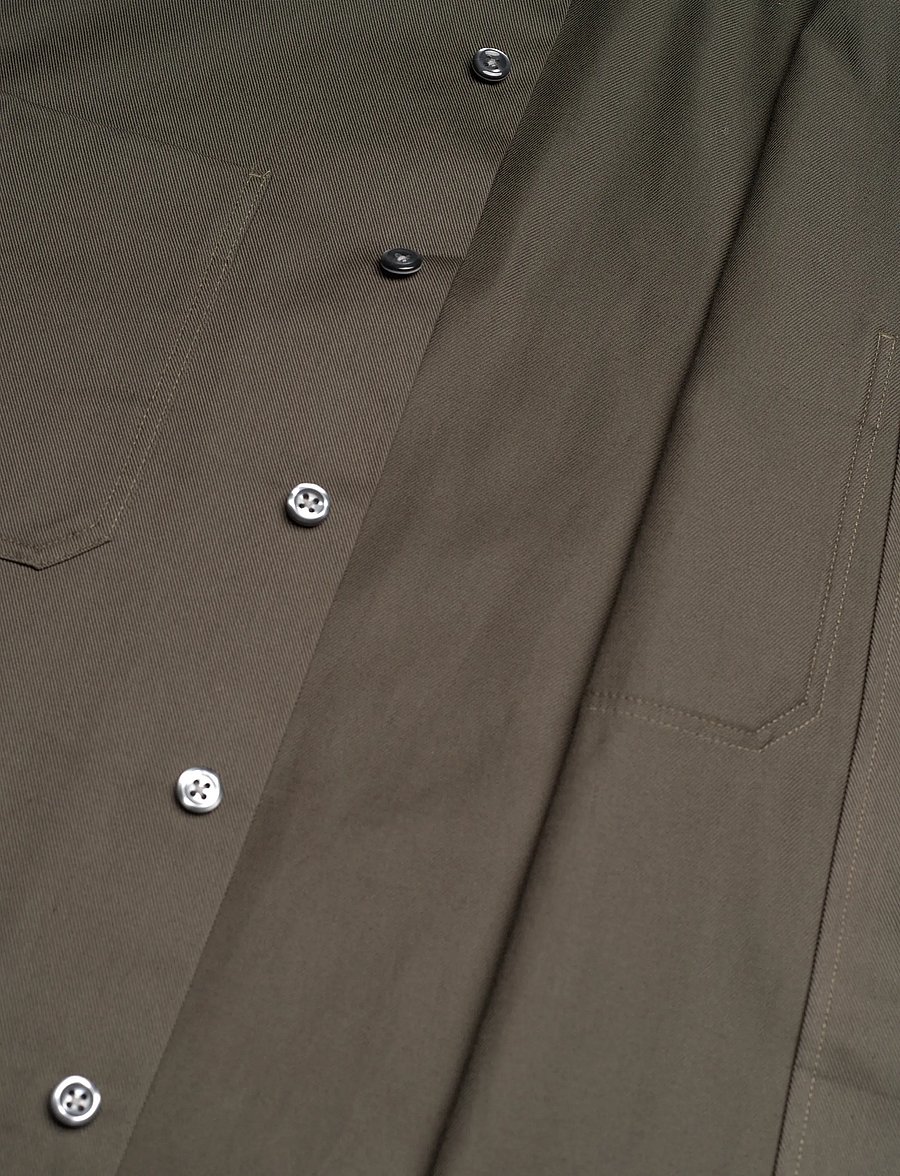 Oscar Jacobson - Straight Fit Bowling Collar Shirt - basic skjorter - nettle green - 3