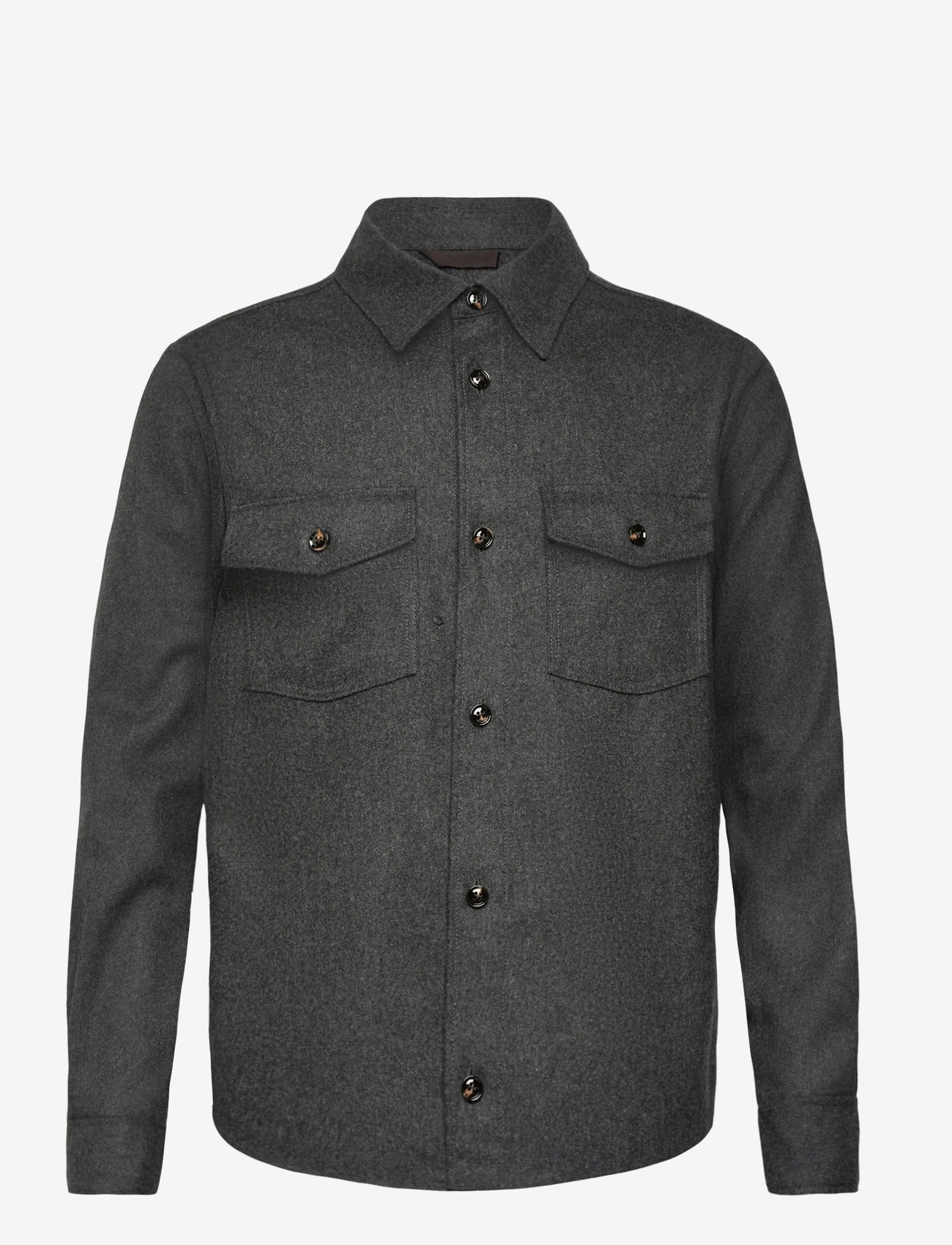 Oscar Jacobson - Magnus Shirt Jacket - shop by occasion - earth grey - 0