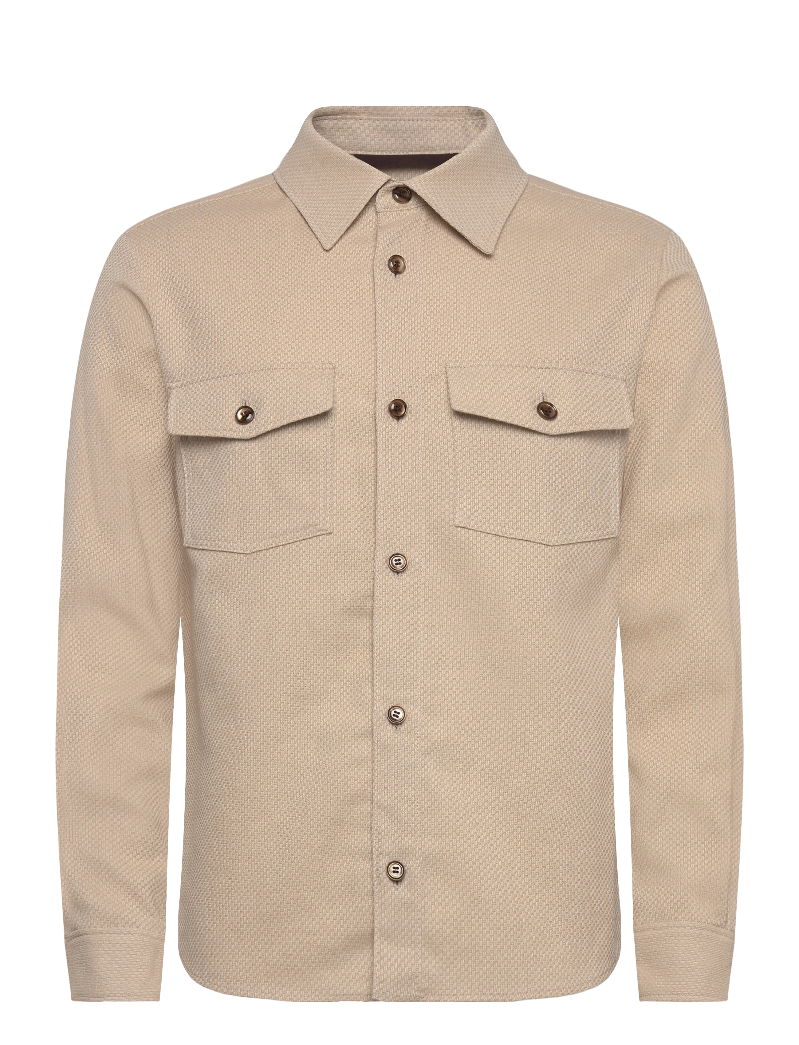 Oscar Jacobson Magnus Shirt Jacket, Mænd, Skjortejakke, Beige, Str: L