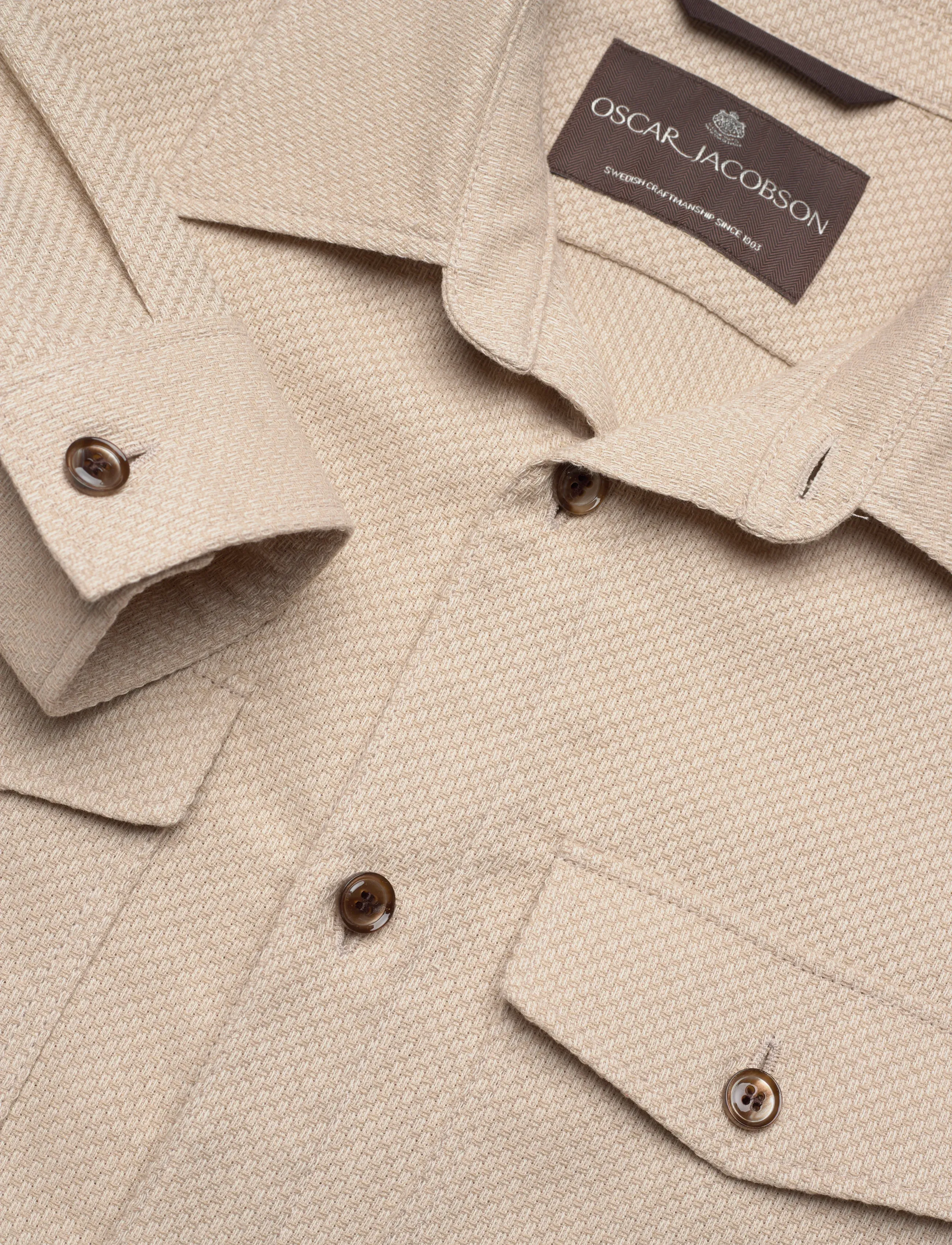 Oscar Jacobson - Magnus Shirt Jacket - shop efter anledning - beige - 2