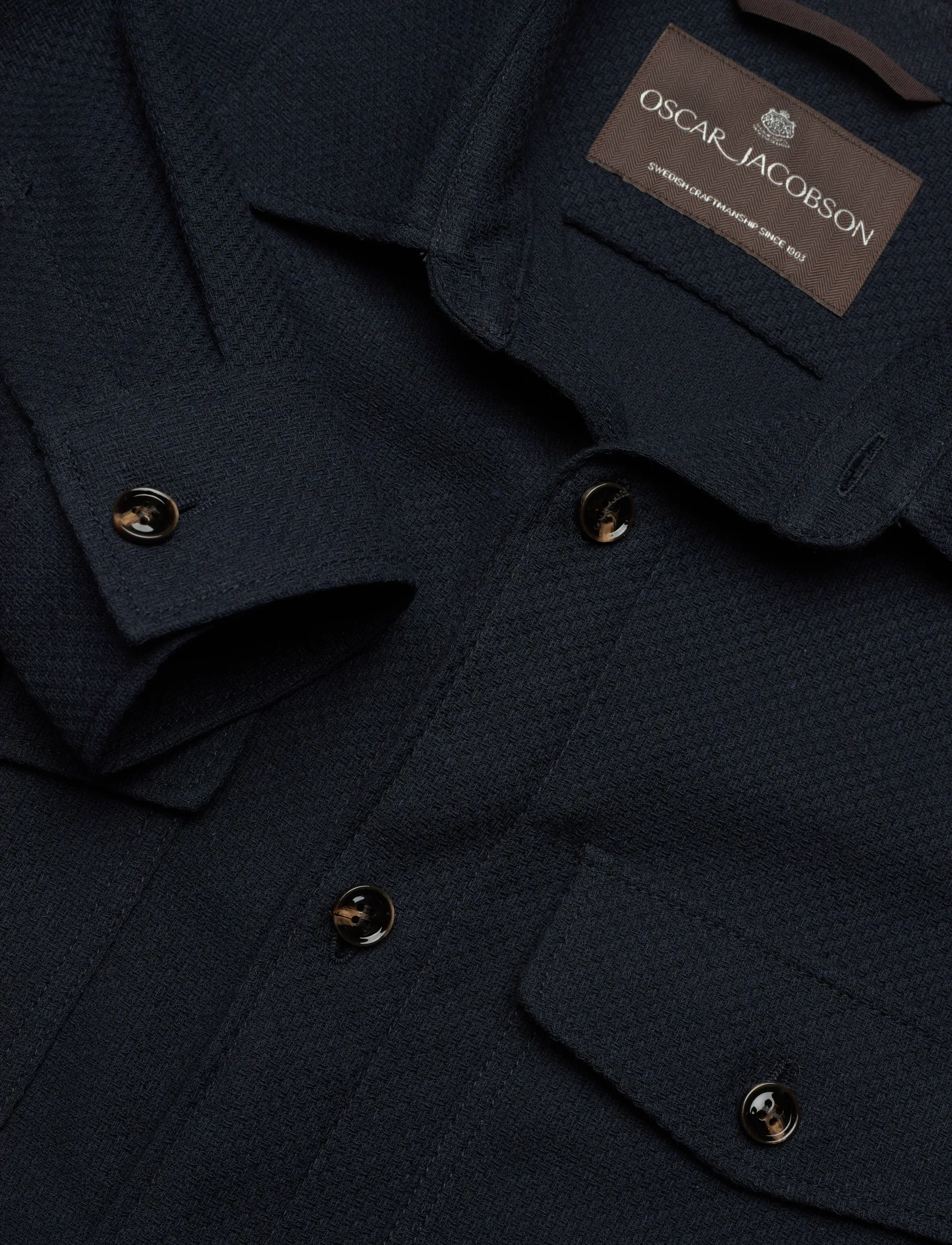 Oscar Jacobson - Magnus Shirt Jacket - shop by occasion - navy - 2