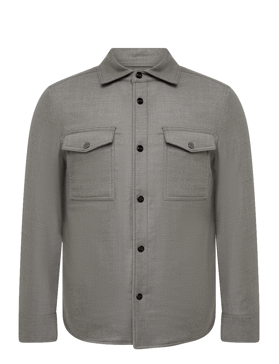 Oscar Jacobson - Flannel Shirt Jacket - hybrid-jacken - beige melange - 0