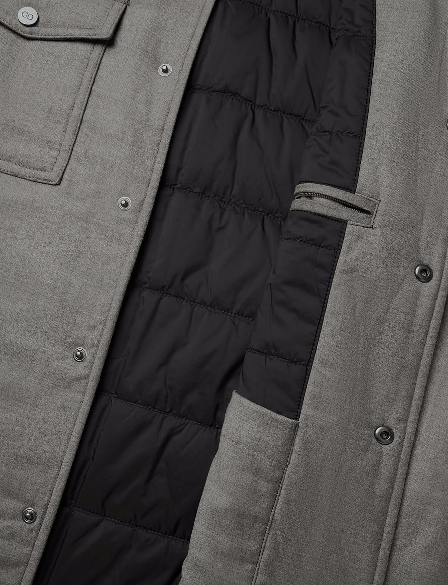 Oscar Jacobson - Flannel Shirt Jacket - hybrid-jacken - beige melange - 4