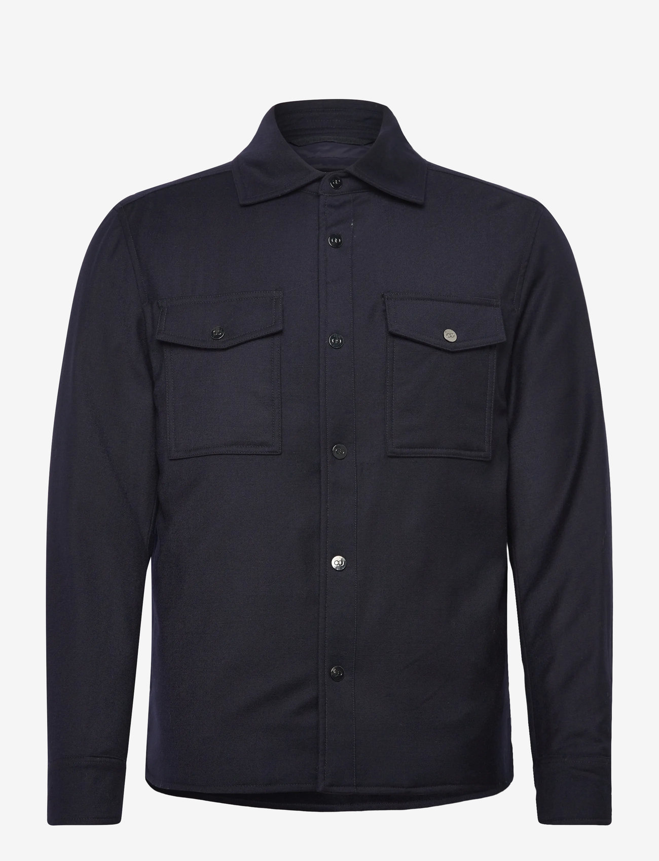 Oscar Jacobson - Flanell Shirt Jacket - hybridjakker - navy - 0