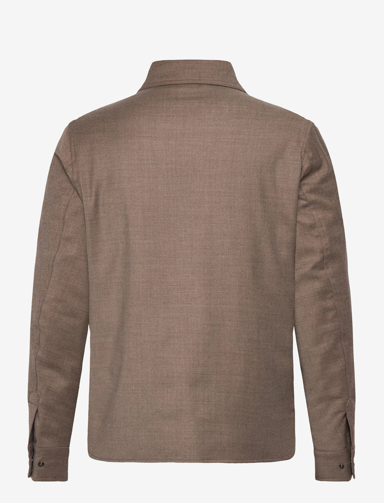 Oscar Jacobson - Flanell Shirt Jacket - hybridjackor - walnut beige - 1