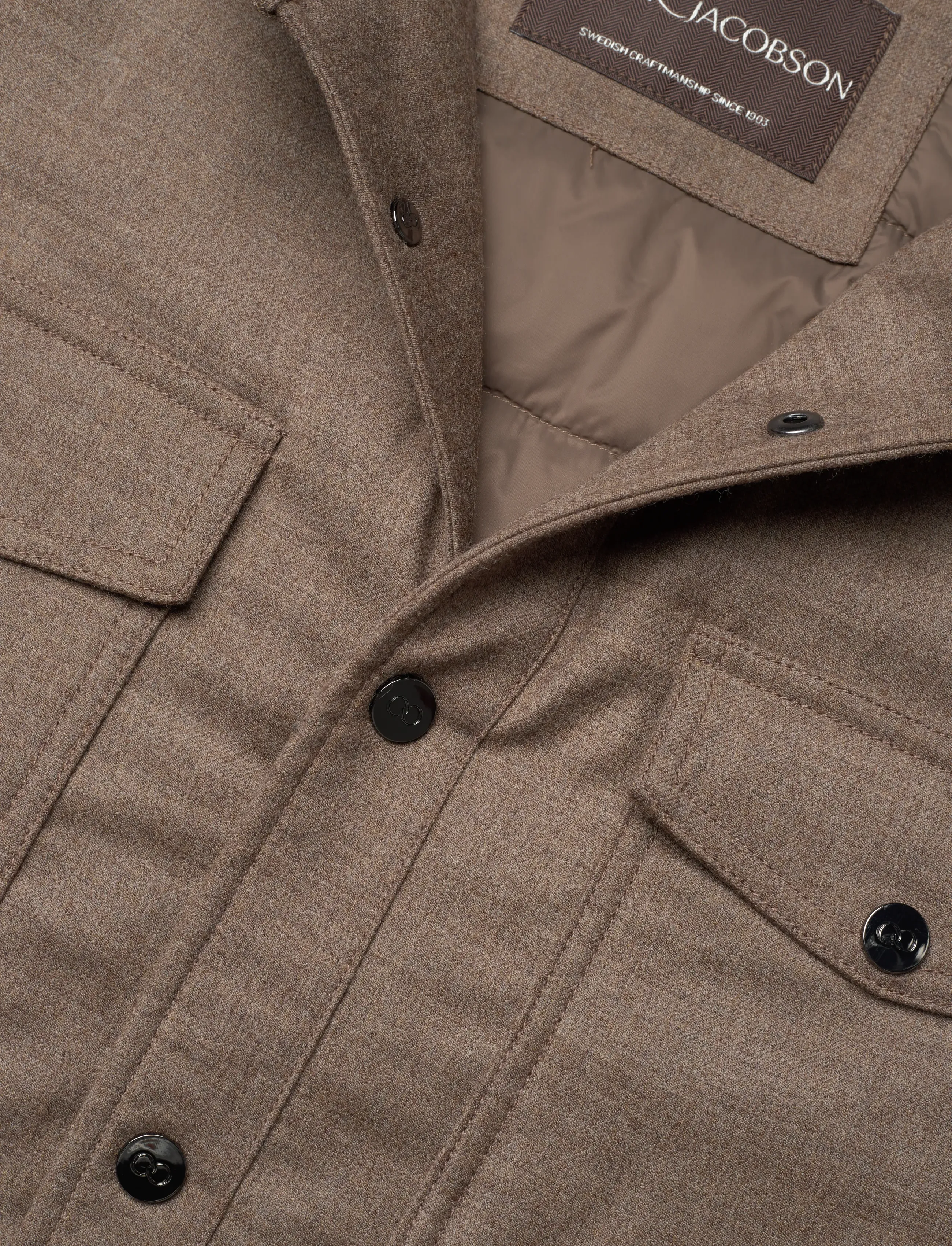Oscar Jacobson - Flanell Shirt Jacket - hybrid-jacken - walnut beige - 2