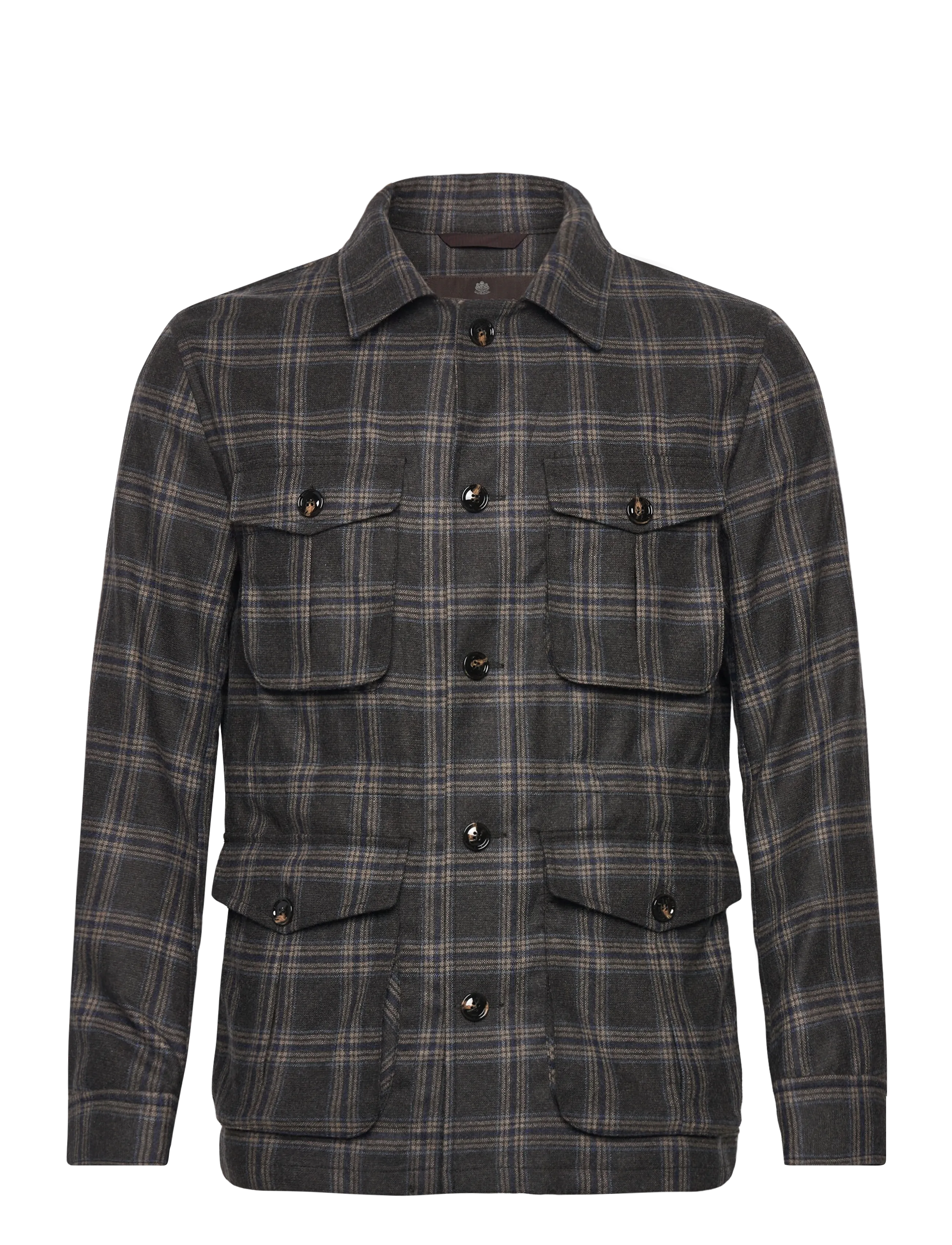 Oscar Jacobson Sirolo Shirt Jacket, XL, Brown, Jakker > Uldjakker, Herre