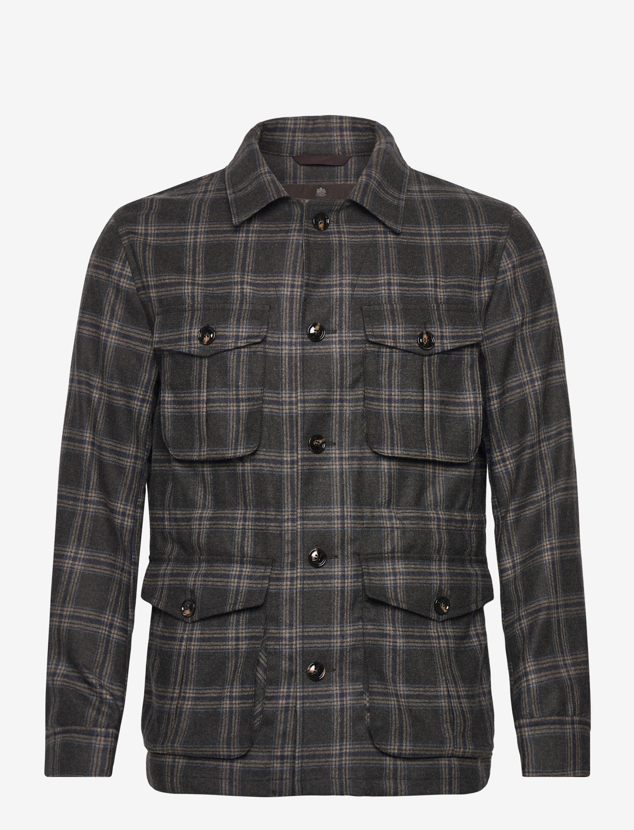 Oscar Jacobson - Sirolo Shirt Jacket - ulljackor - dark brown - 0