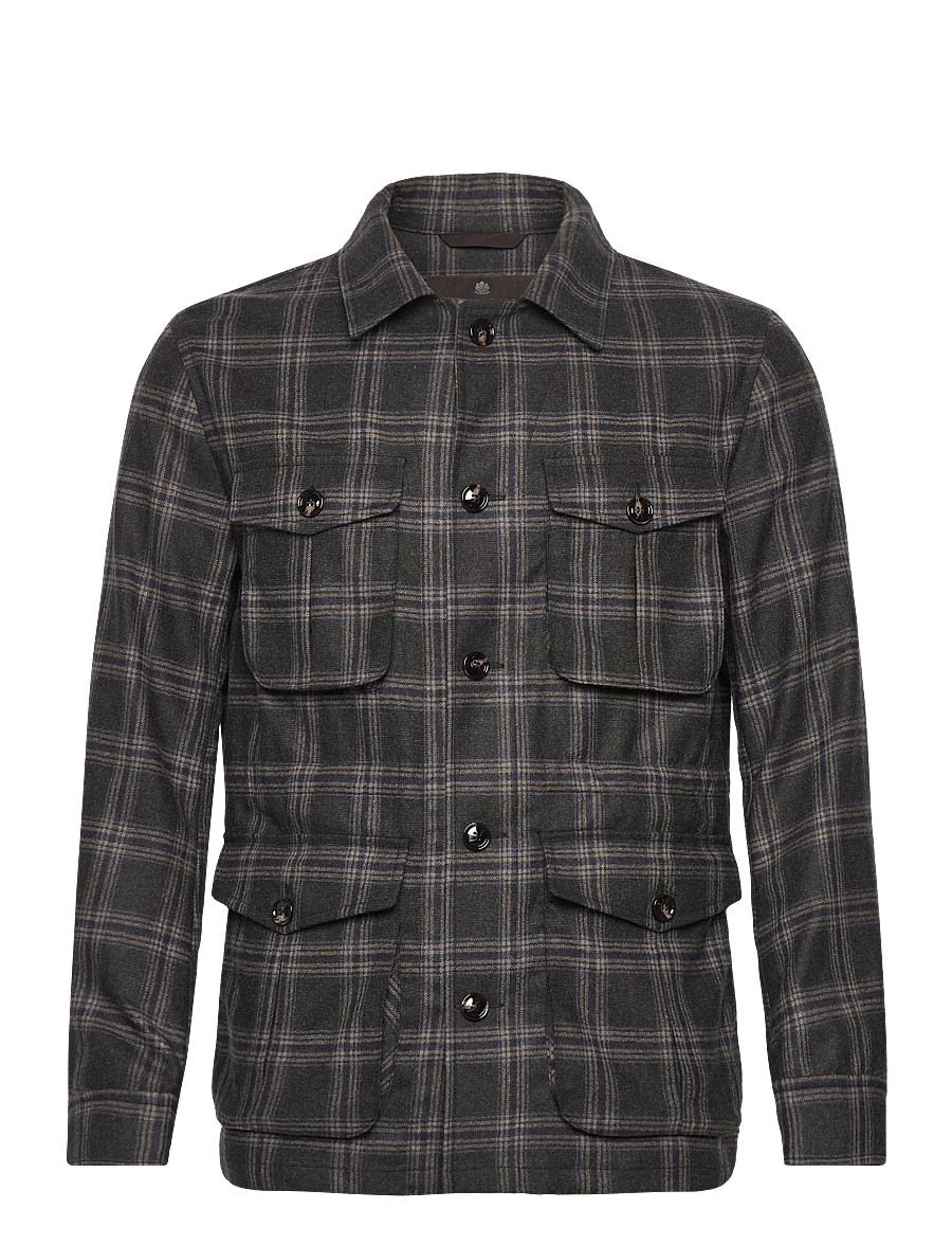 Oscar Jacobson - Sirolo Shirt Jacket - jakker - dark brown - 0