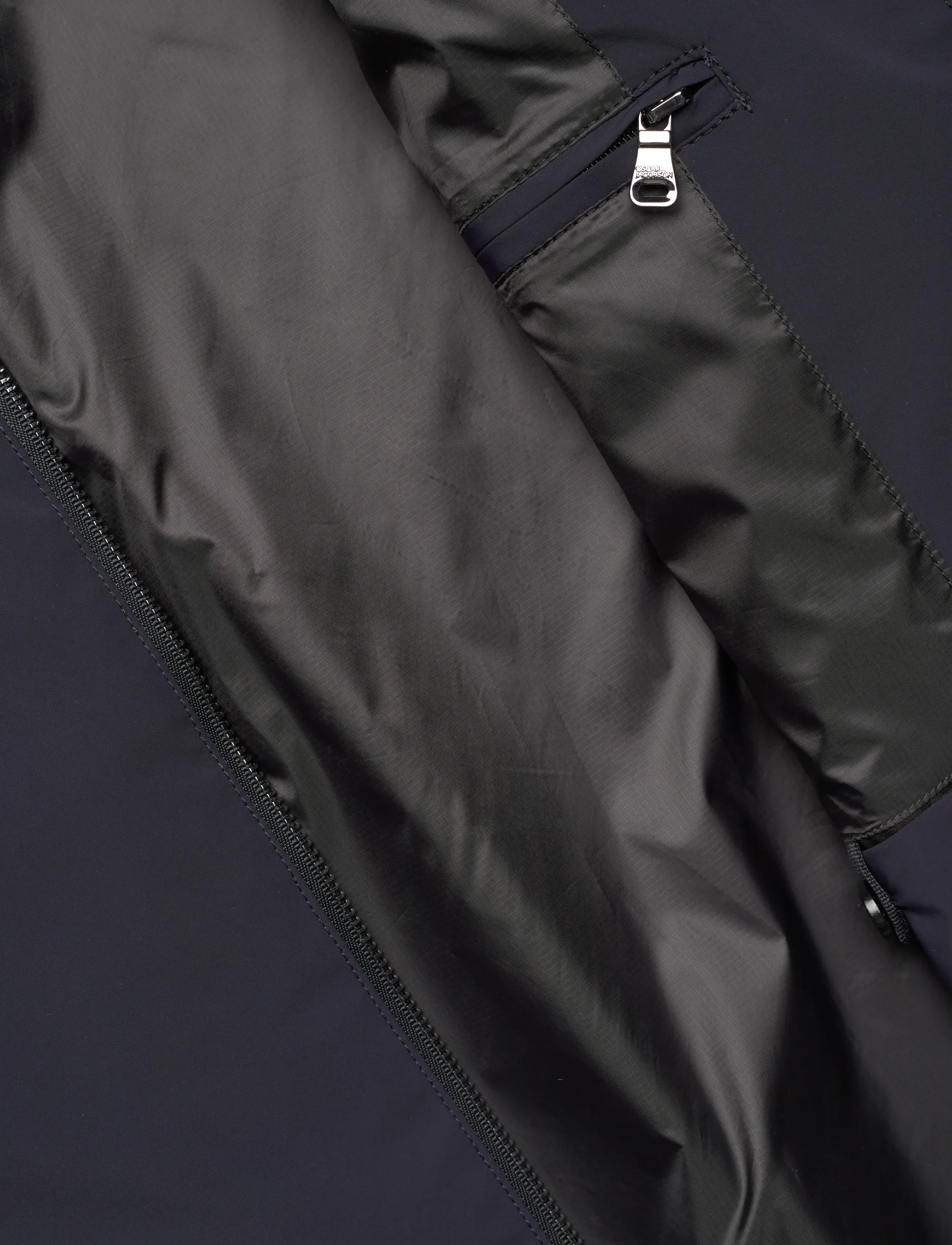 Oscar Jacobson - Light Zipped Shirt Jacket - navy - 5