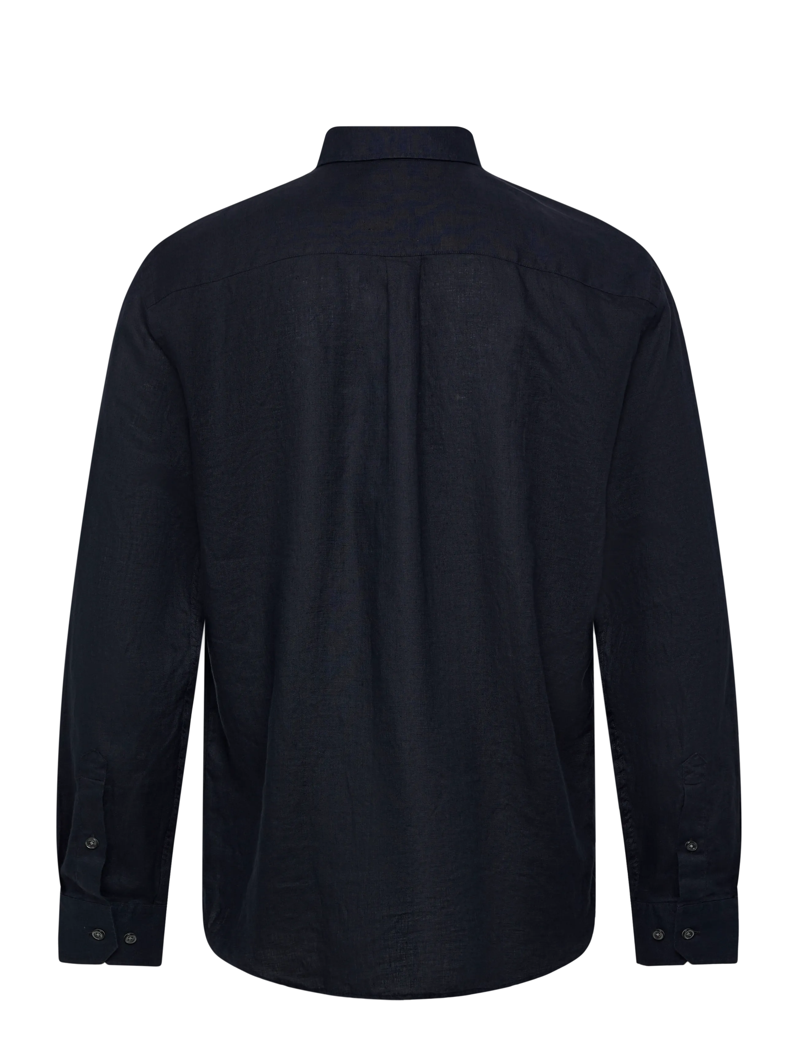 Oscar Jacobson - Reg Fit Cut Away Linen Shirt - basic overhemden - navy - 1