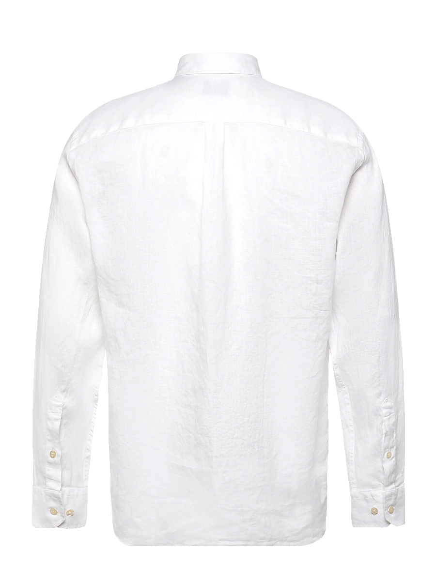 Oscar Jacobson - Reg Fit Cut Away Linen Shirt - basic-hemden - optical white - 2
