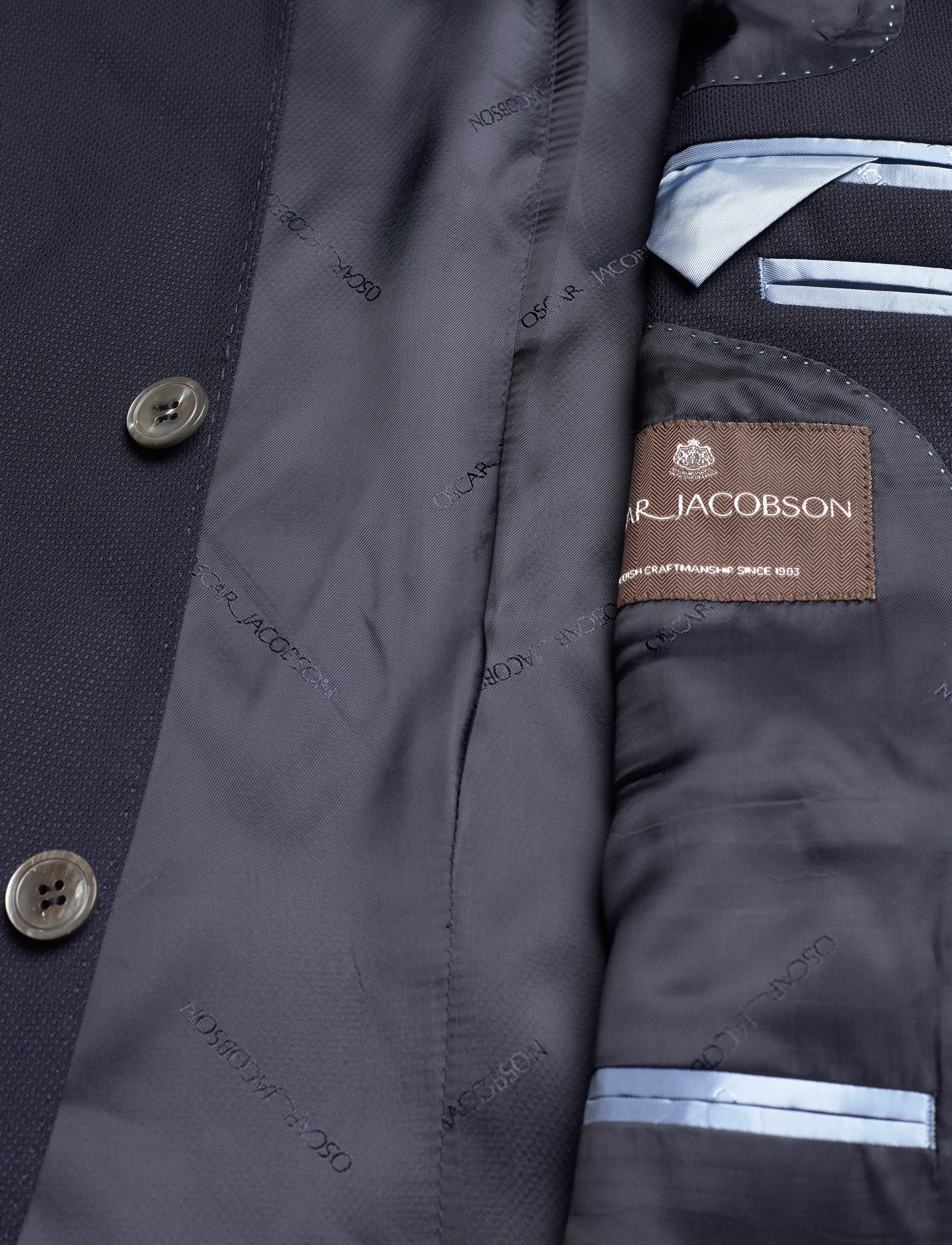 Oscar Jacobson - Ego Blazer - vienaeiliai švarkai - dark blue - 4