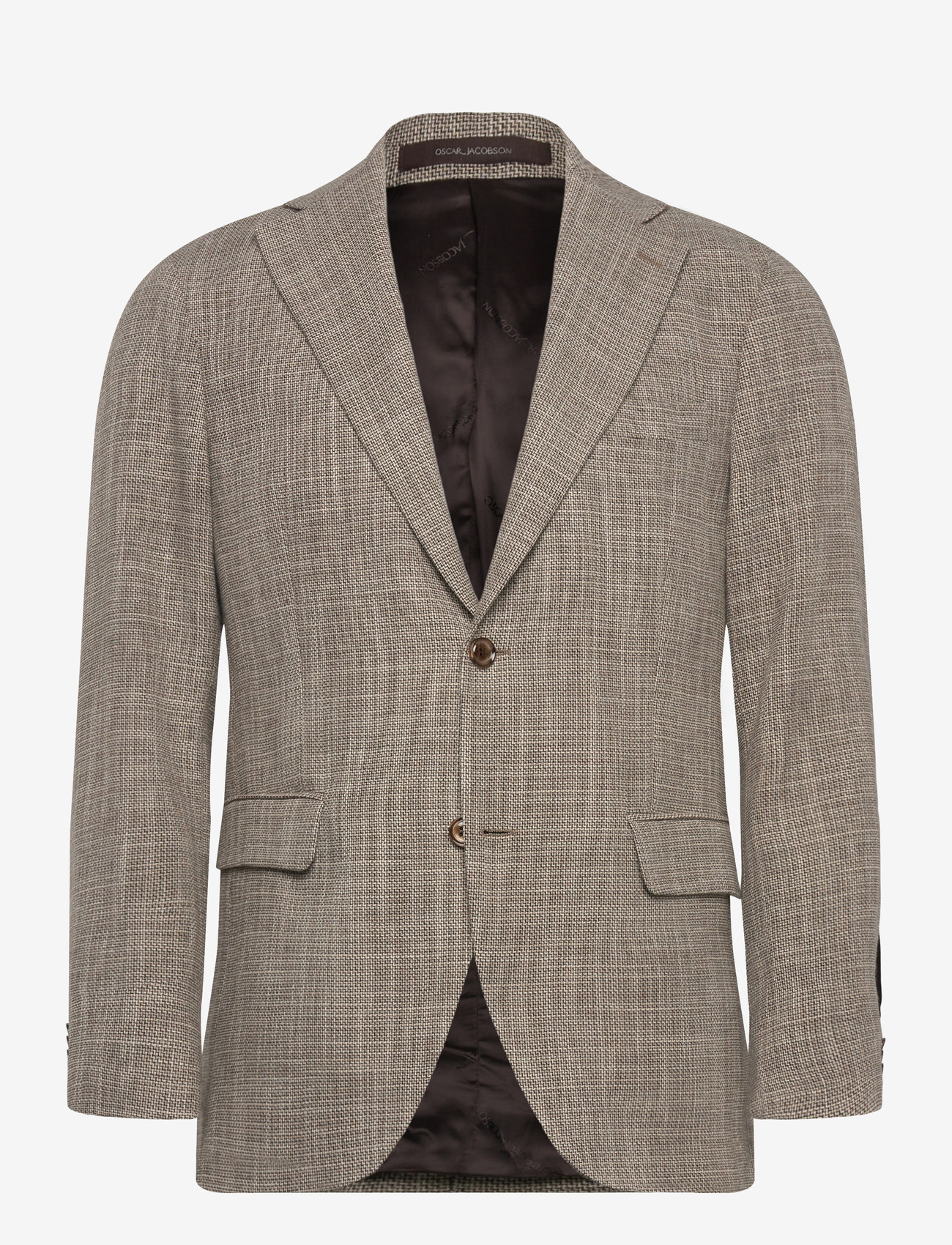 Oscar Jacobson - Fogerty Blazer - Ühe rinnatisega pintsakud - pebble beige - 0