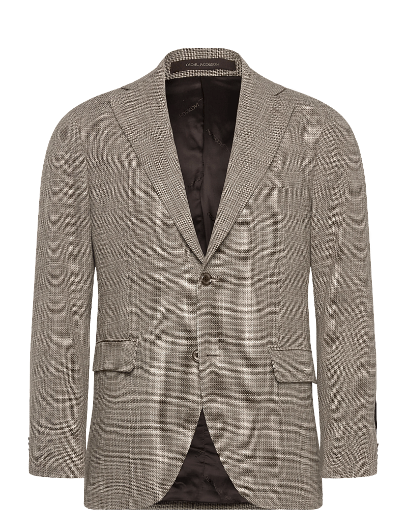 Oscar Jacobson - Fogerty Blazer - yksiriviset bleiserit - pebble beige - 0