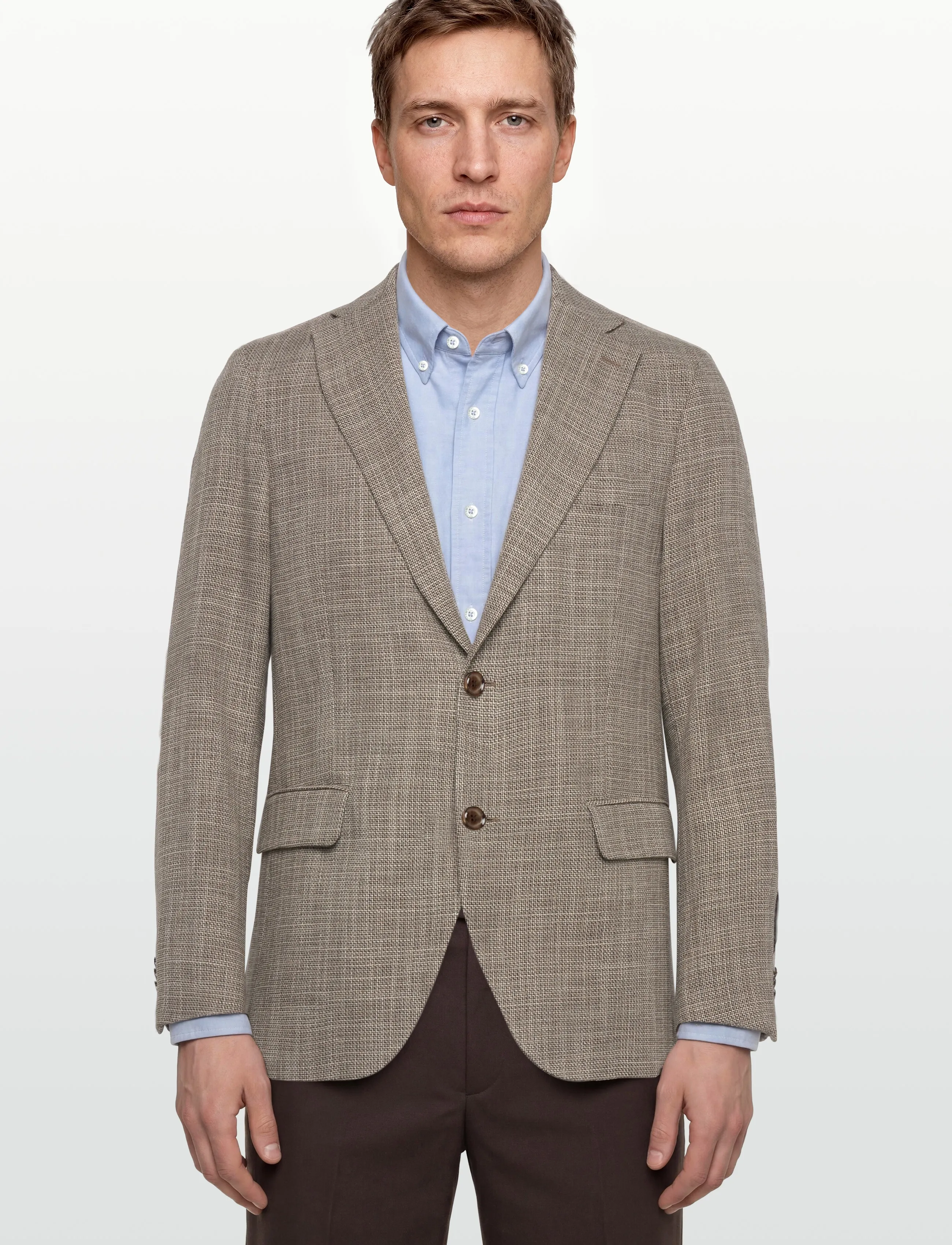 Oscar Jacobson - Fogerty Blazer - enkelknäppta kavajer - pebble beige - 2