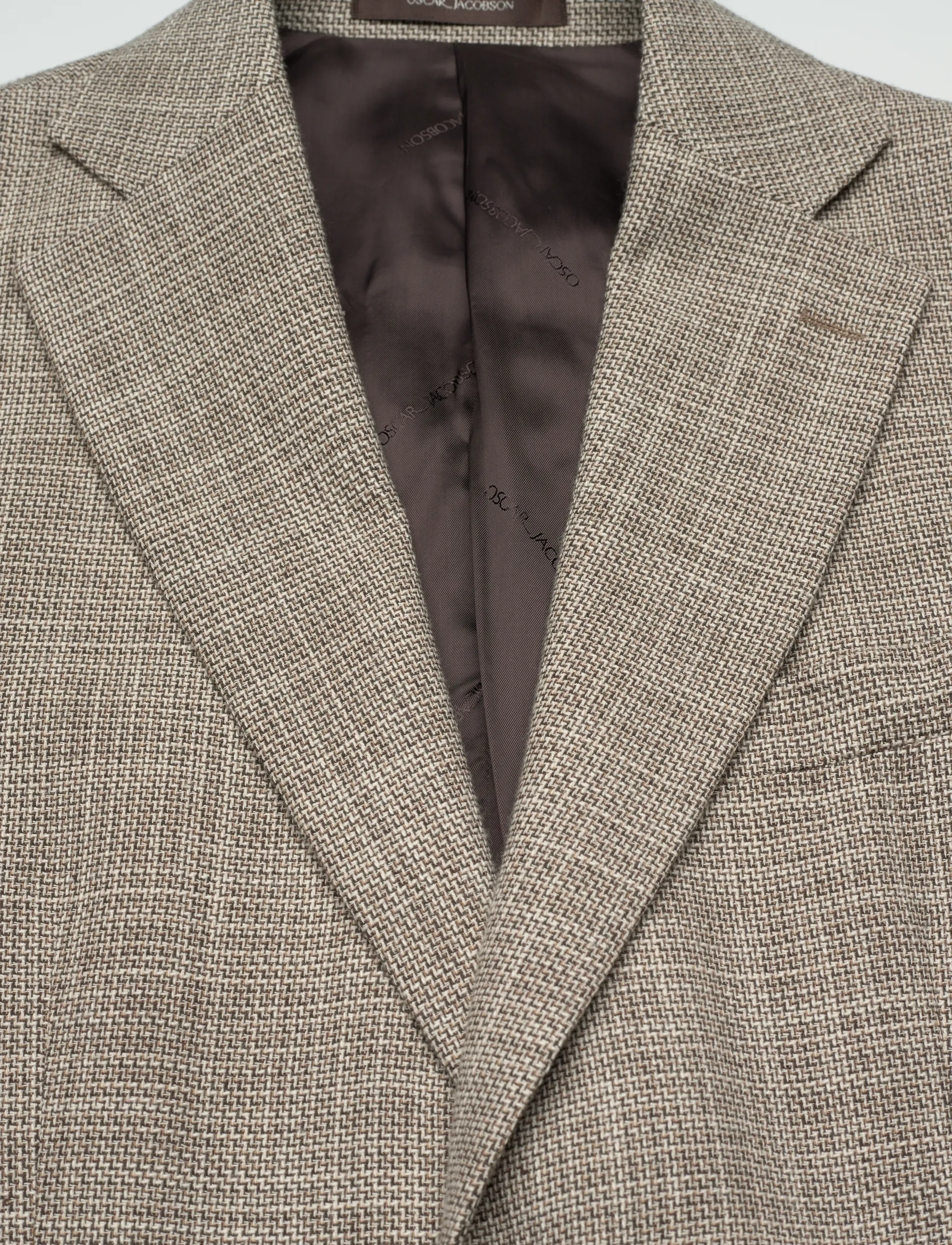 Oscar Jacobson - Fogerty Blazer - Ühe rinnatisega pintsakud - pebble beige - 2