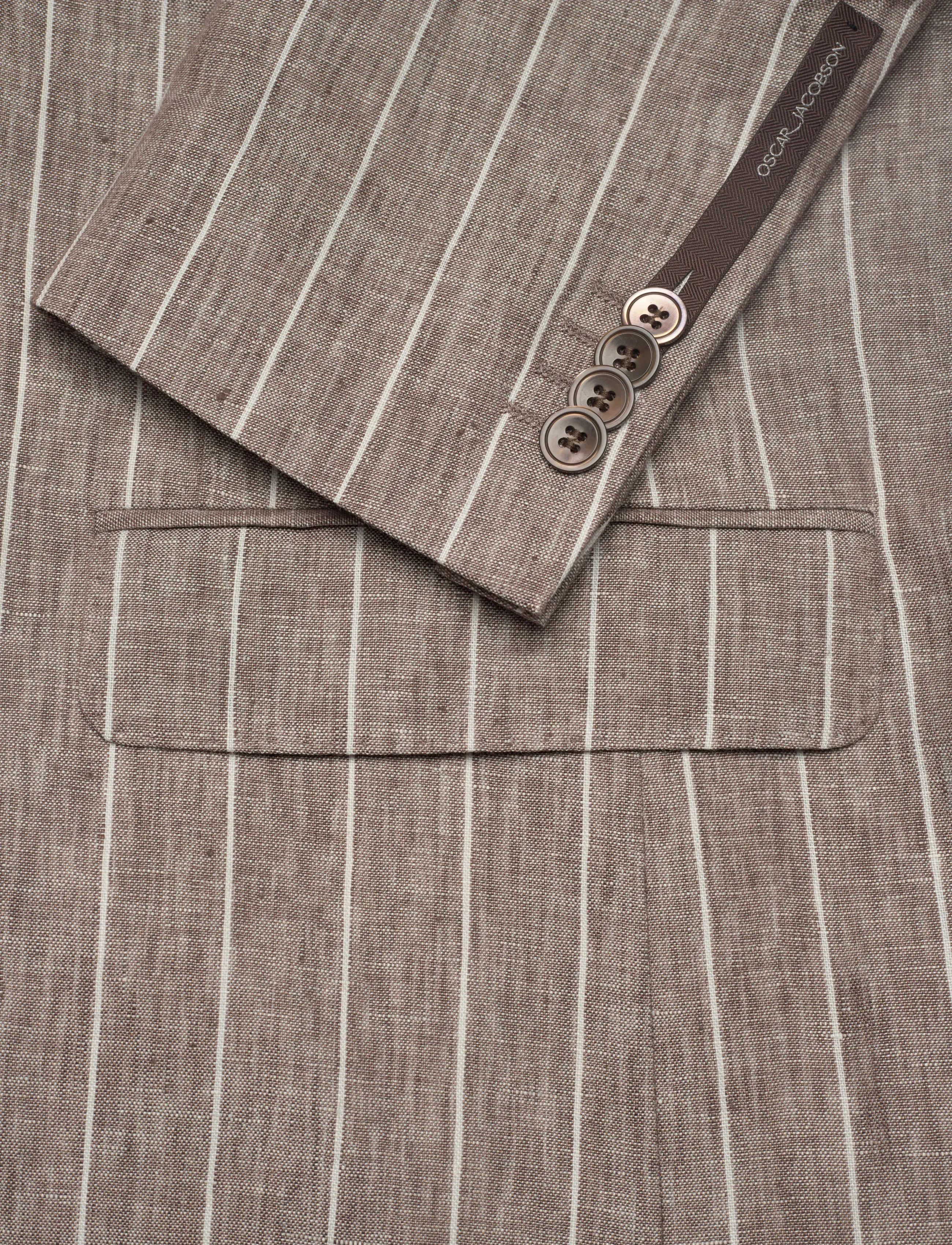 Oscar Jacobson - Fogerty Blazer - Ühe rinnatisega pintsakud - brindle beige - 3