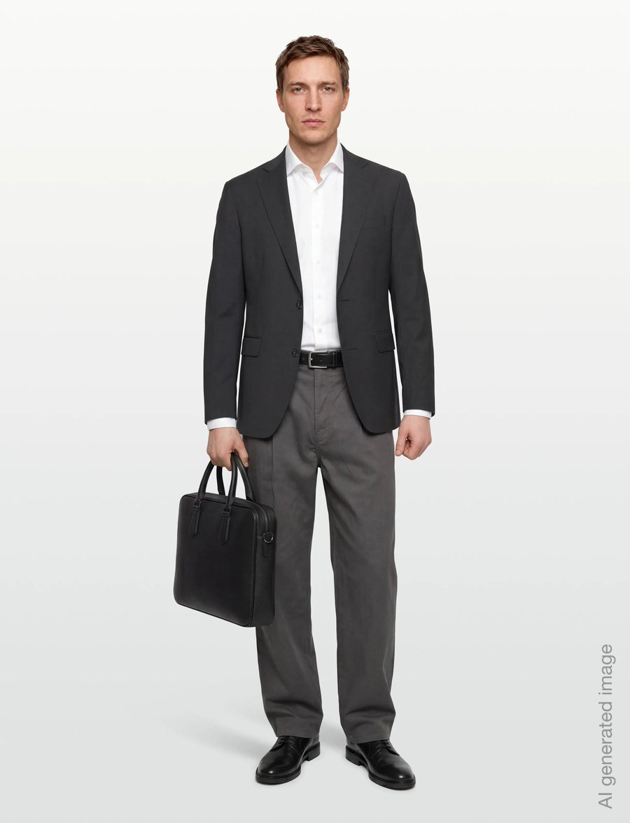 Oscar Jacobson - Fogerty Blazer - enkelknäppta kavajer - dark grey - 0