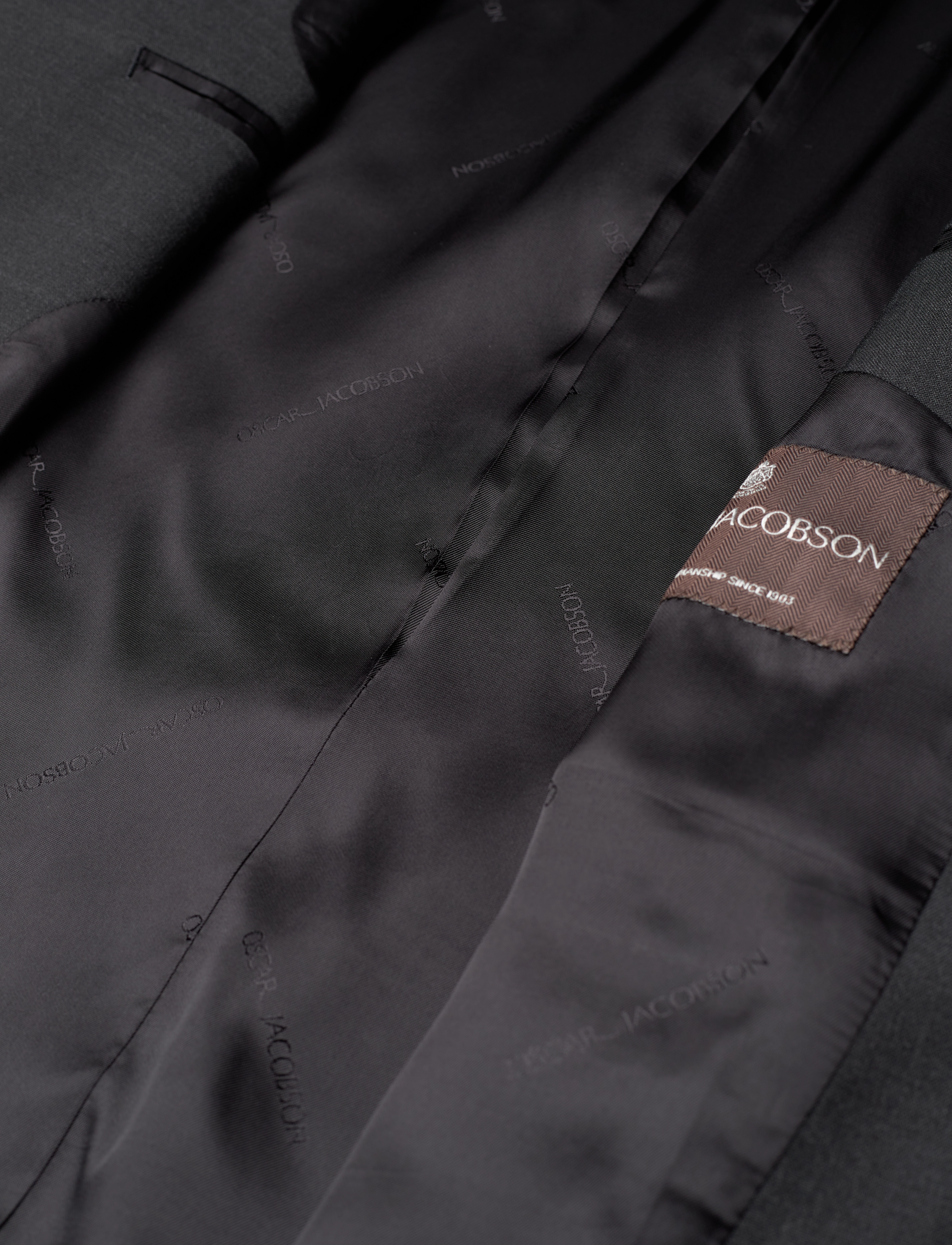 Oscar Jacobson - Fogerty Blazer - Ühe rinnatisega pintsakud - dark grey - 4