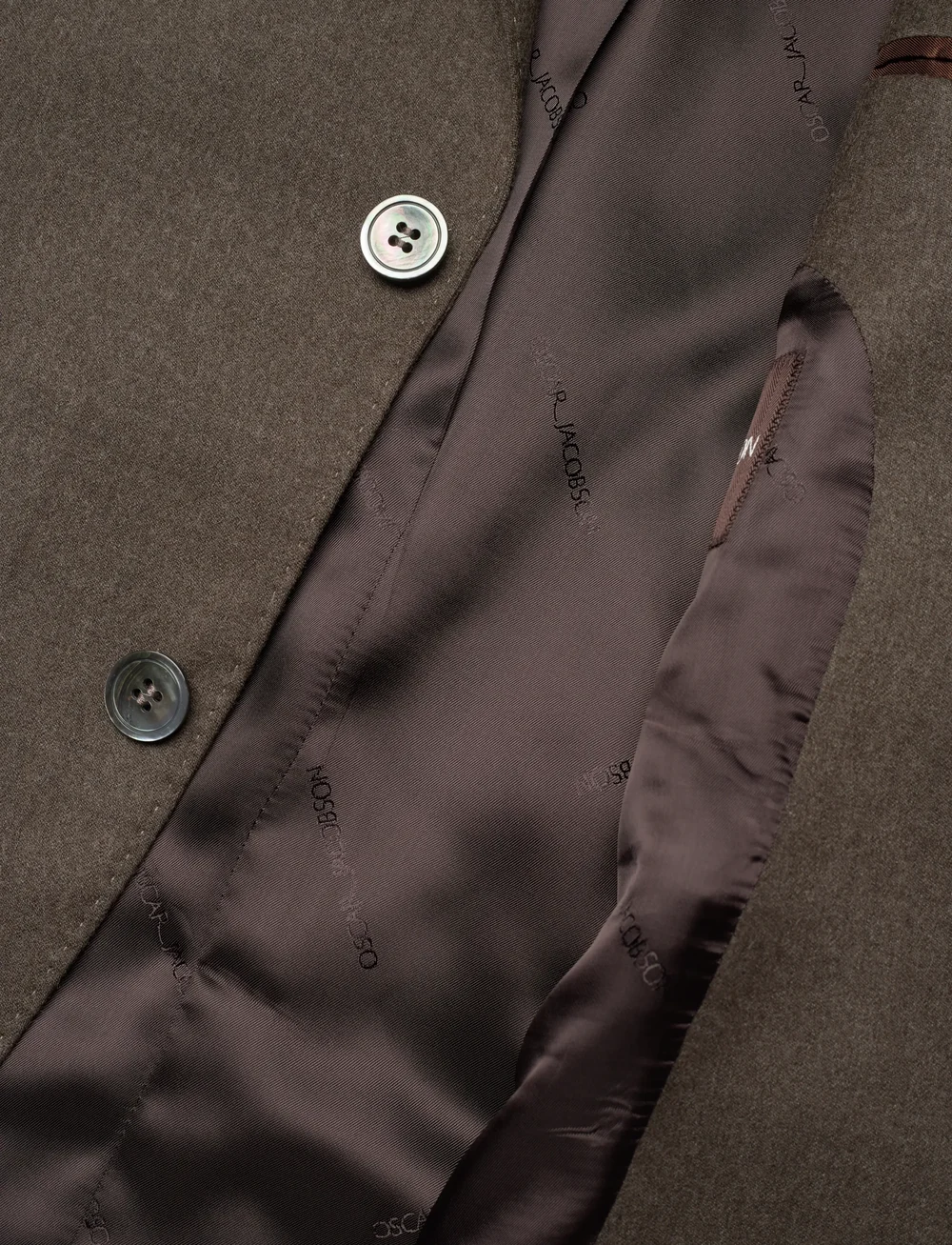 Oscar Jacobson - Fogerty Blazer - enkeltradede blazere - beige melange - 4