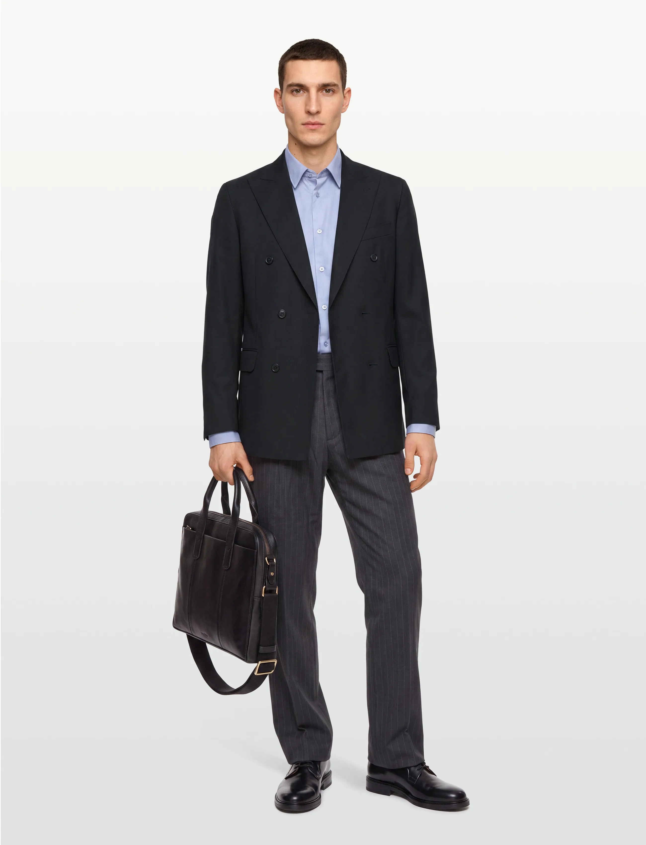 Oscar Jacobson Farris Blazer, 48, Schwarz - Double Breasted Männerswear