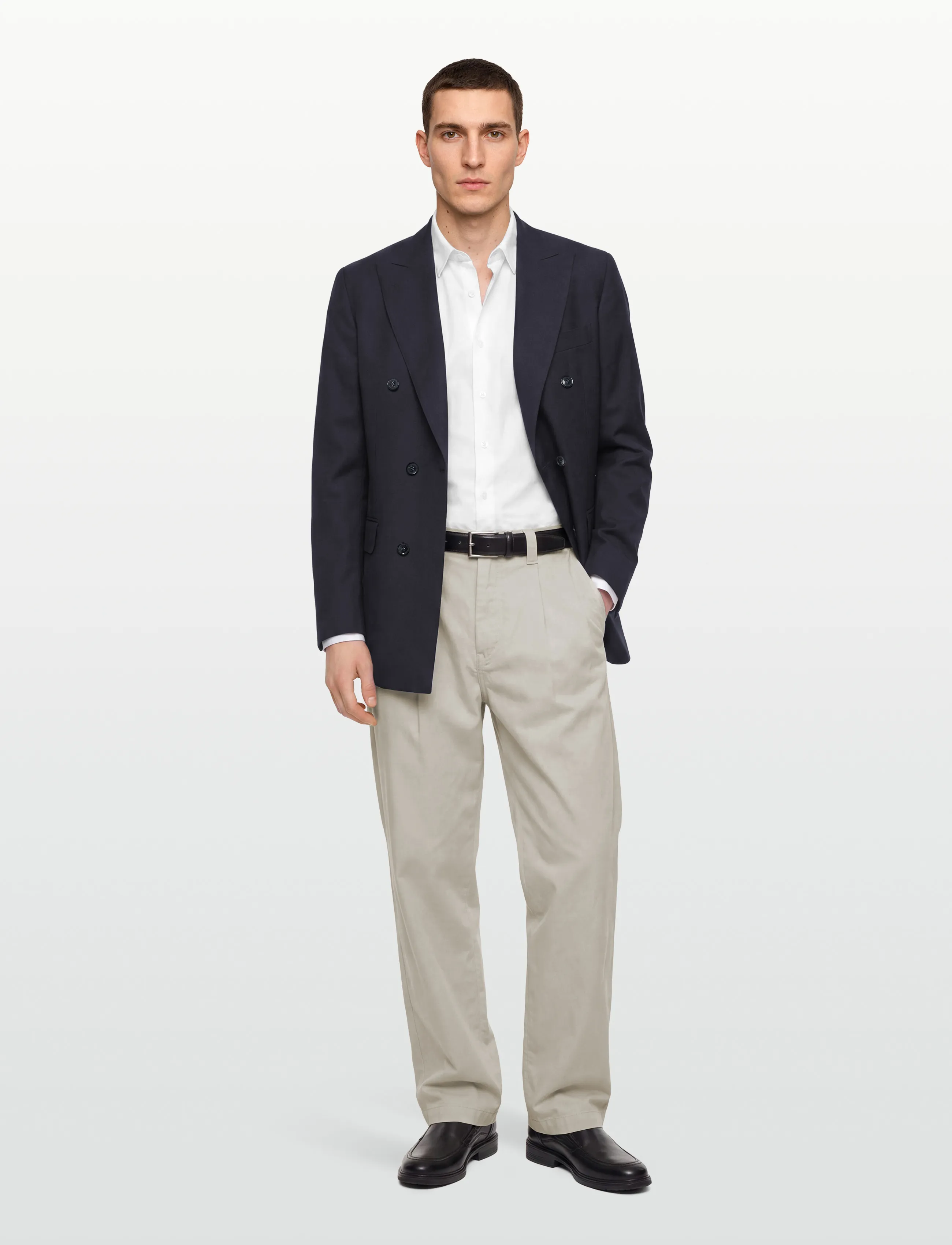 Oscar Jacobson Farris Blazer, 50, Navy, Blazere > Dobbeltradede Blazere, Herre