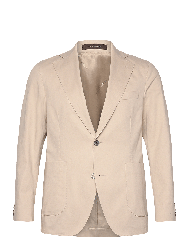 Oscar Jacobson - Ferry Patch Soft Blazer - enkeltradede blazere - trench beige - 0