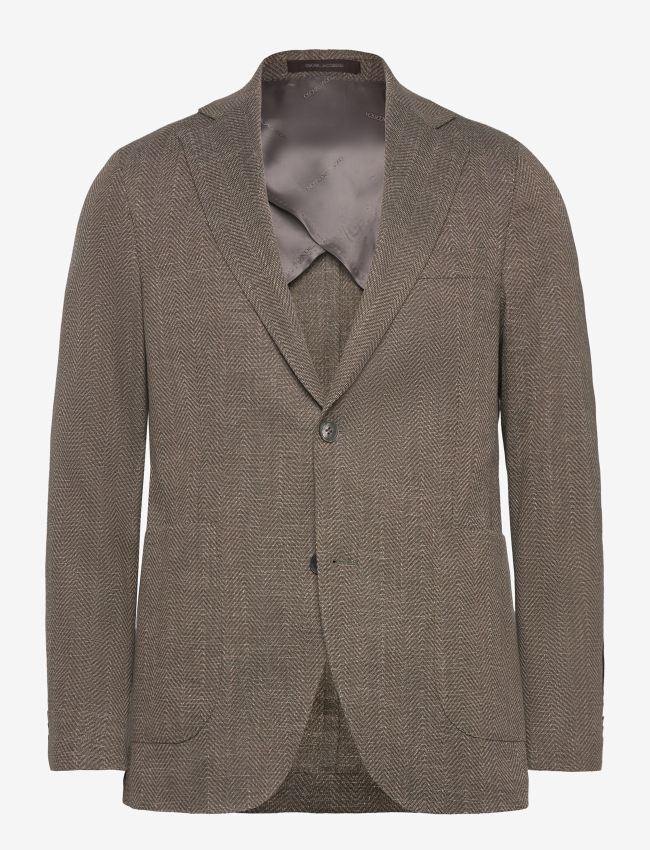 Oscar Jacobson - Ferry Patch Soft Blazer - Ühe rinnatisega pintsakud - light battle green - 0