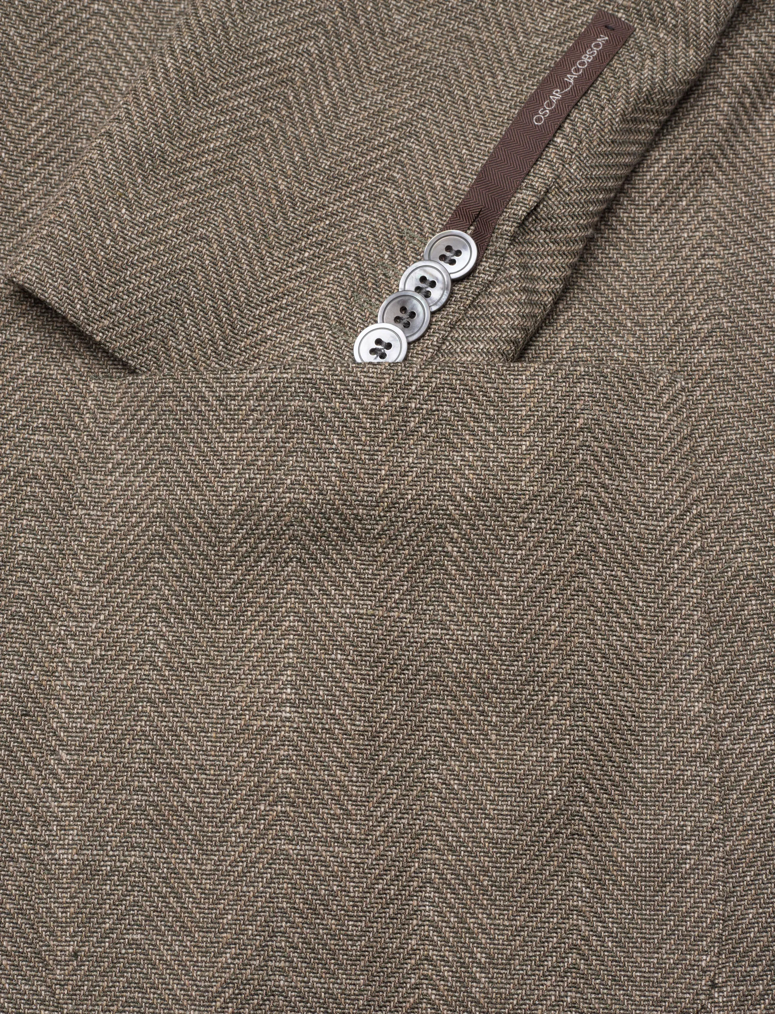 Oscar Jacobson - Ferry Patch Soft Blazer - enkelknäppta kavajer - light battle green - 3