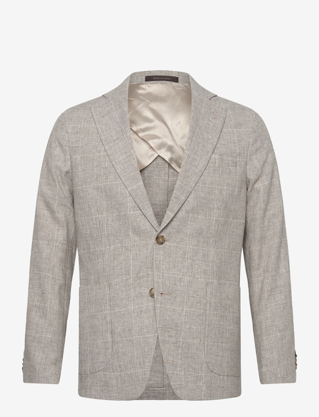 Oscar Jacobson - Ferry Patch Soft Blazer - Ühe rinnatisega pintsakud - almond beige - 0