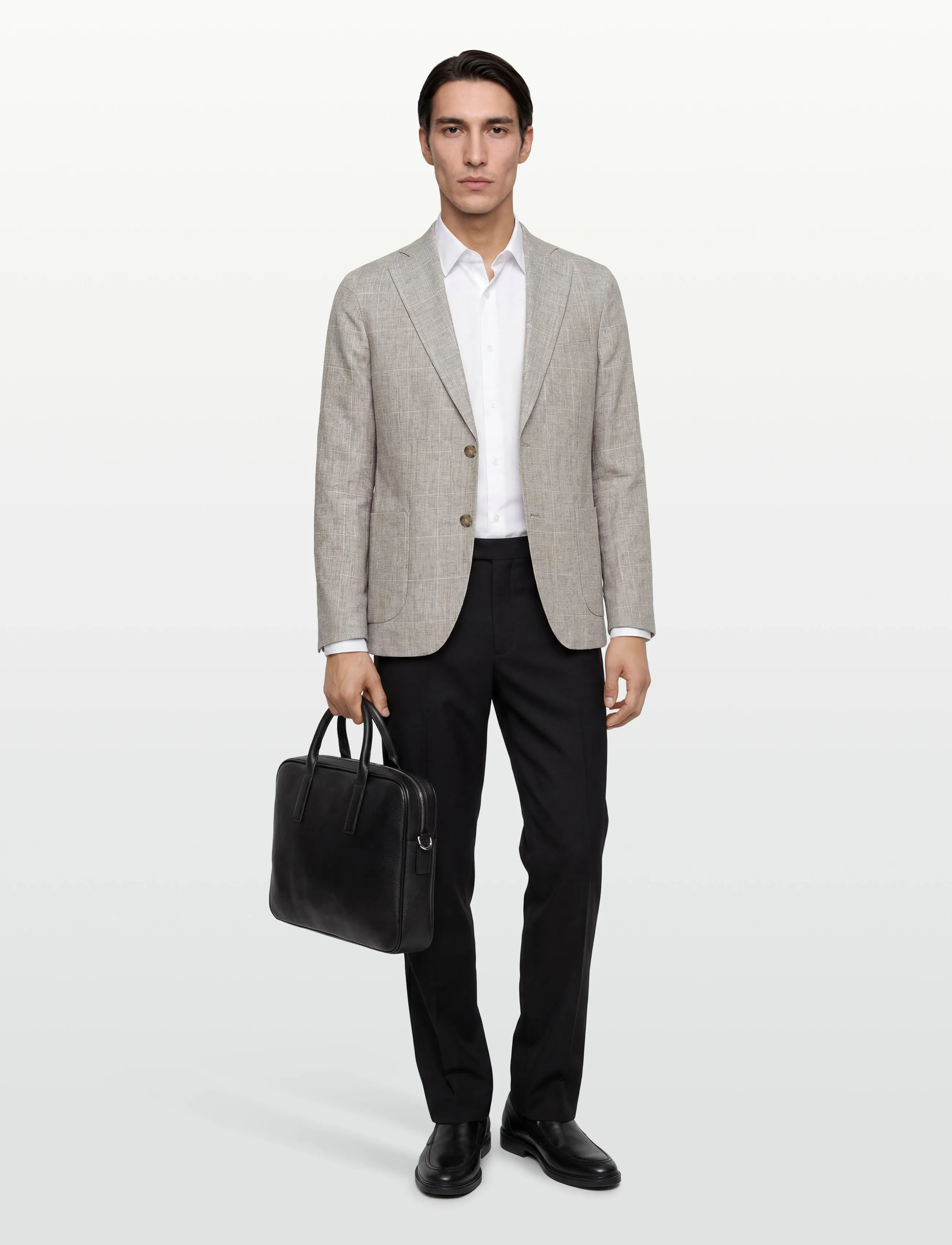Oscar Jacobson Ferry Patch Soft Blazer - Business - ALMOND BEIGE / beige