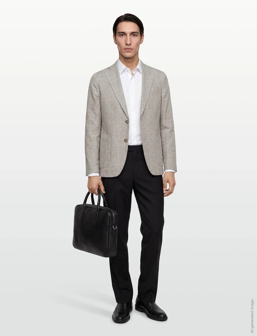 Oscar Jacobson - Ferry Patch Soft Blazer - einreiher - almond beige - 0