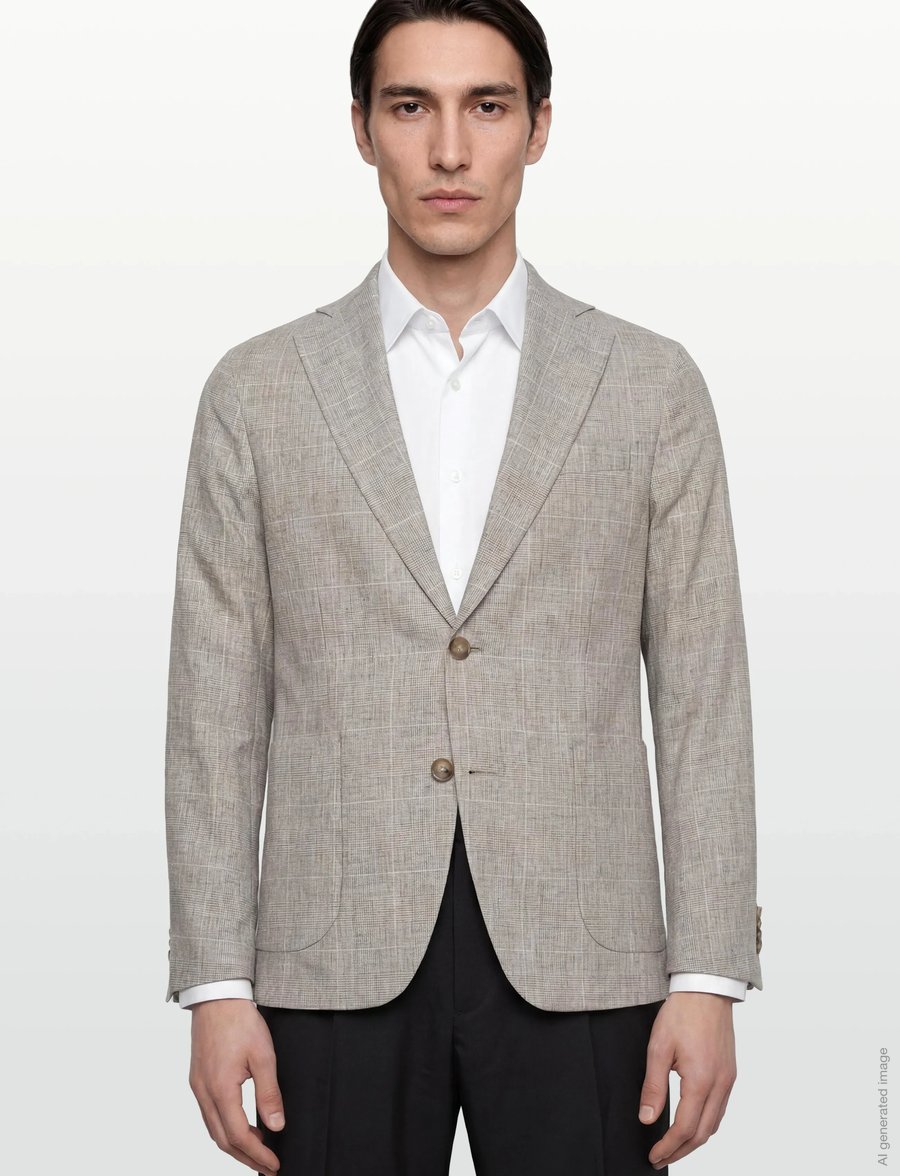 Oscar Jacobson - Ferry Patch Soft Blazer - einreiher - almond beige - 3