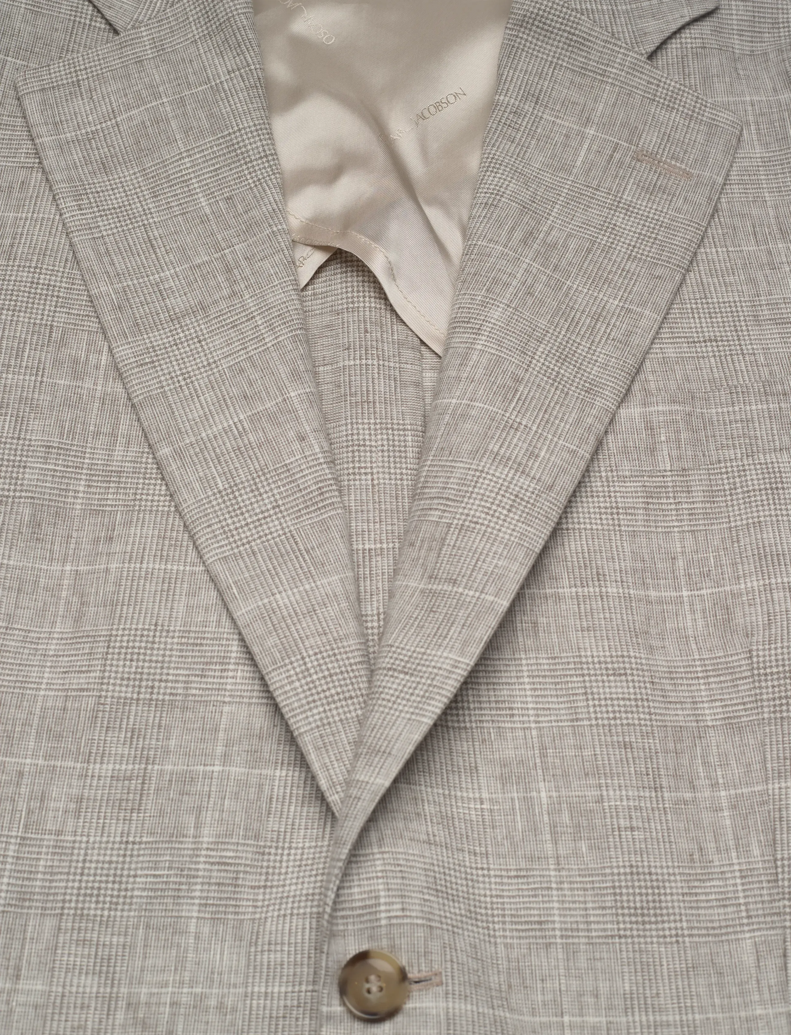 Oscar Jacobson - Ferry Patch Soft Blazer - enkeltradede blazere - almond beige - 5
