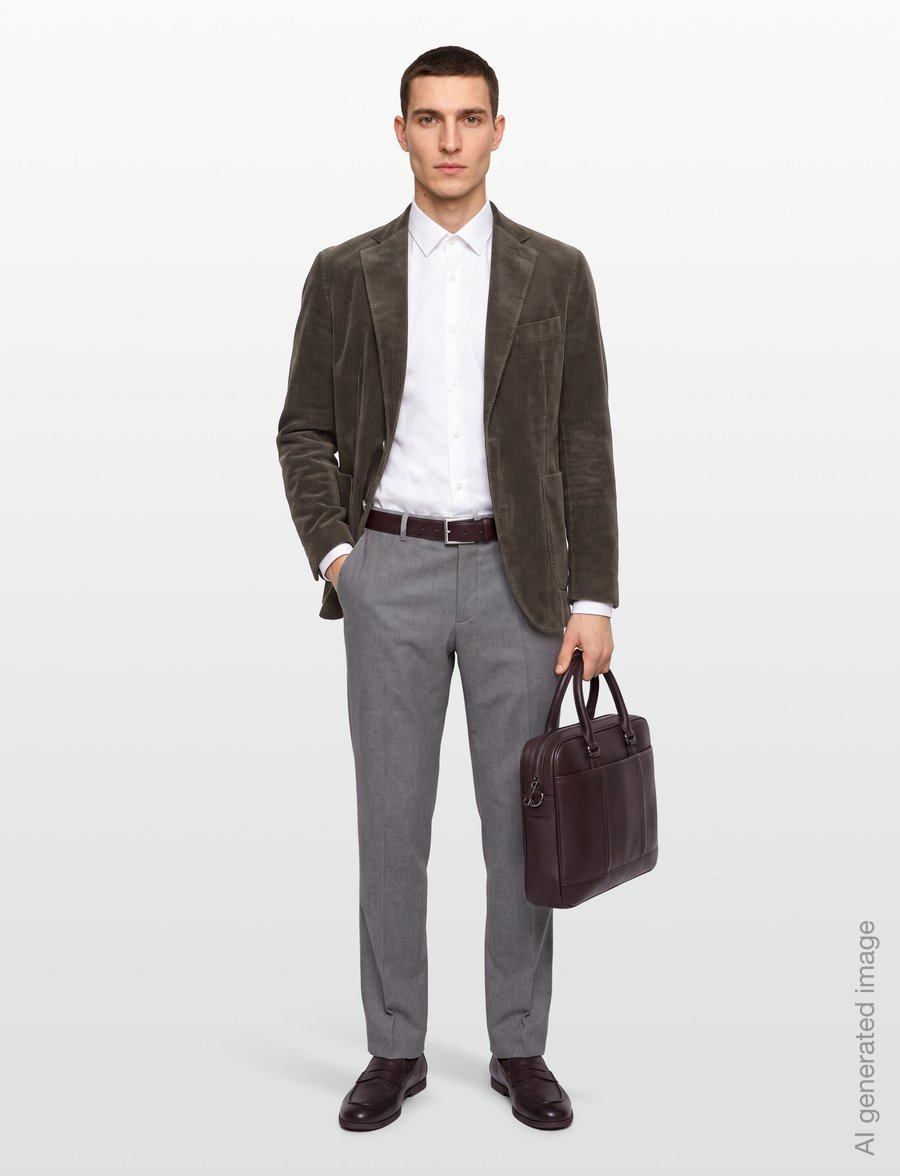 Oscar Jacobson - Fogerty Patch Blazer - enkelknäppta kavajer - baked beige - 0