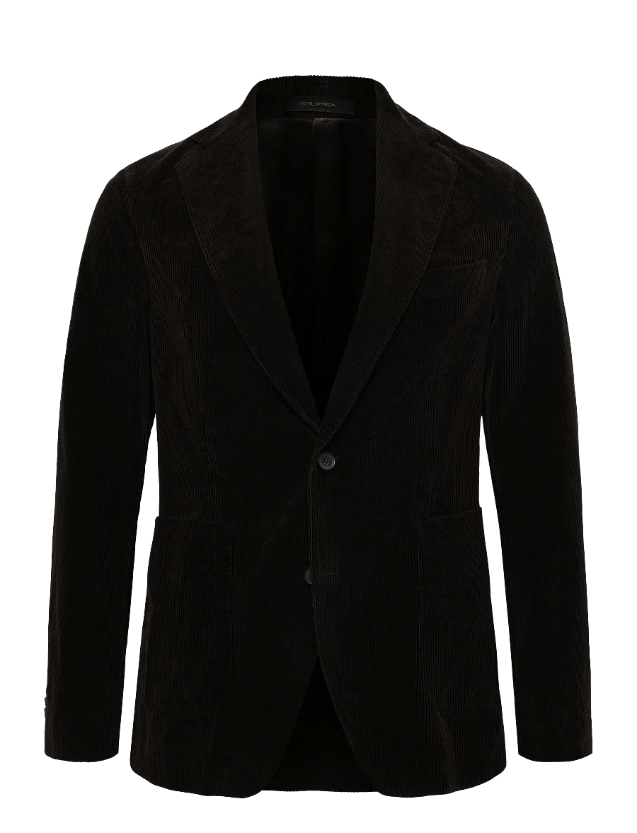 Oscar Jacobson - Fogerty Patch Blazer - enkelknäppta kavajer - dark brown - 0