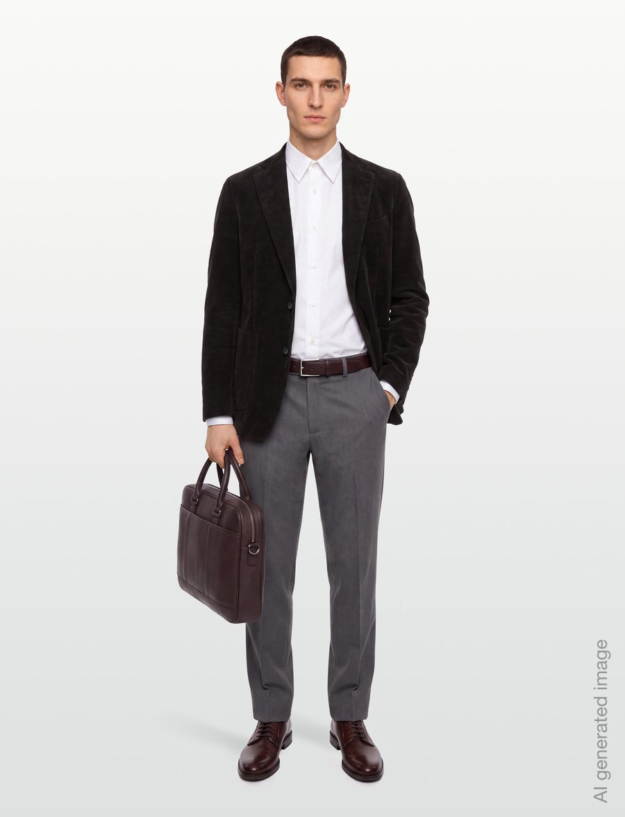 Oscar Jacobson - Fogerty Patch Blazer - enkeltradede blazere - dark brown - 0