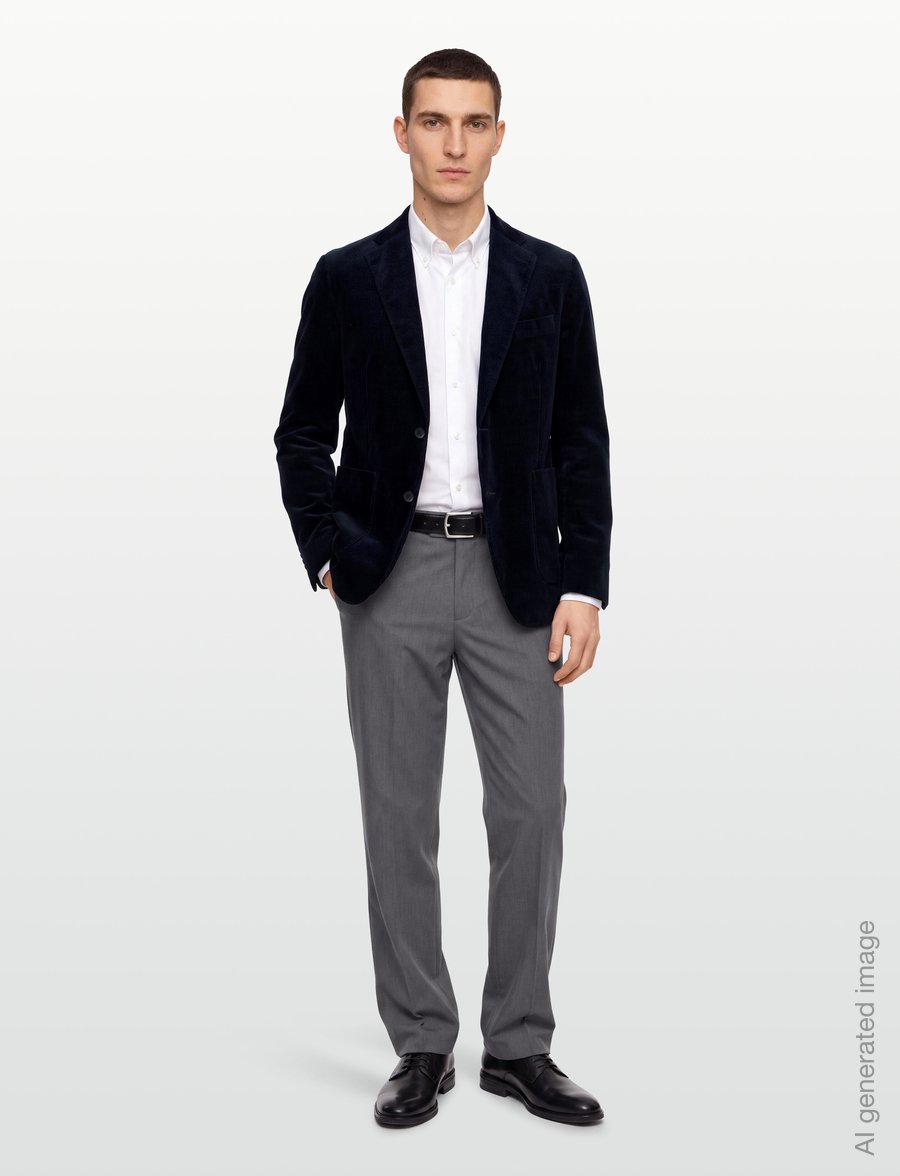 Oscar Jacobson - Fogerty Patch Blazer - einreiher - navy - 0
