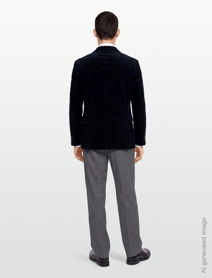 Oscar Jacobson - Fogerty Patch Blazer - einreiher - navy - 4