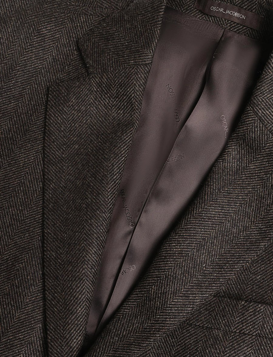 Oscar Jacobson - Fogerty Patch Blazer - Üherealised pintsakud - captains brown - 2