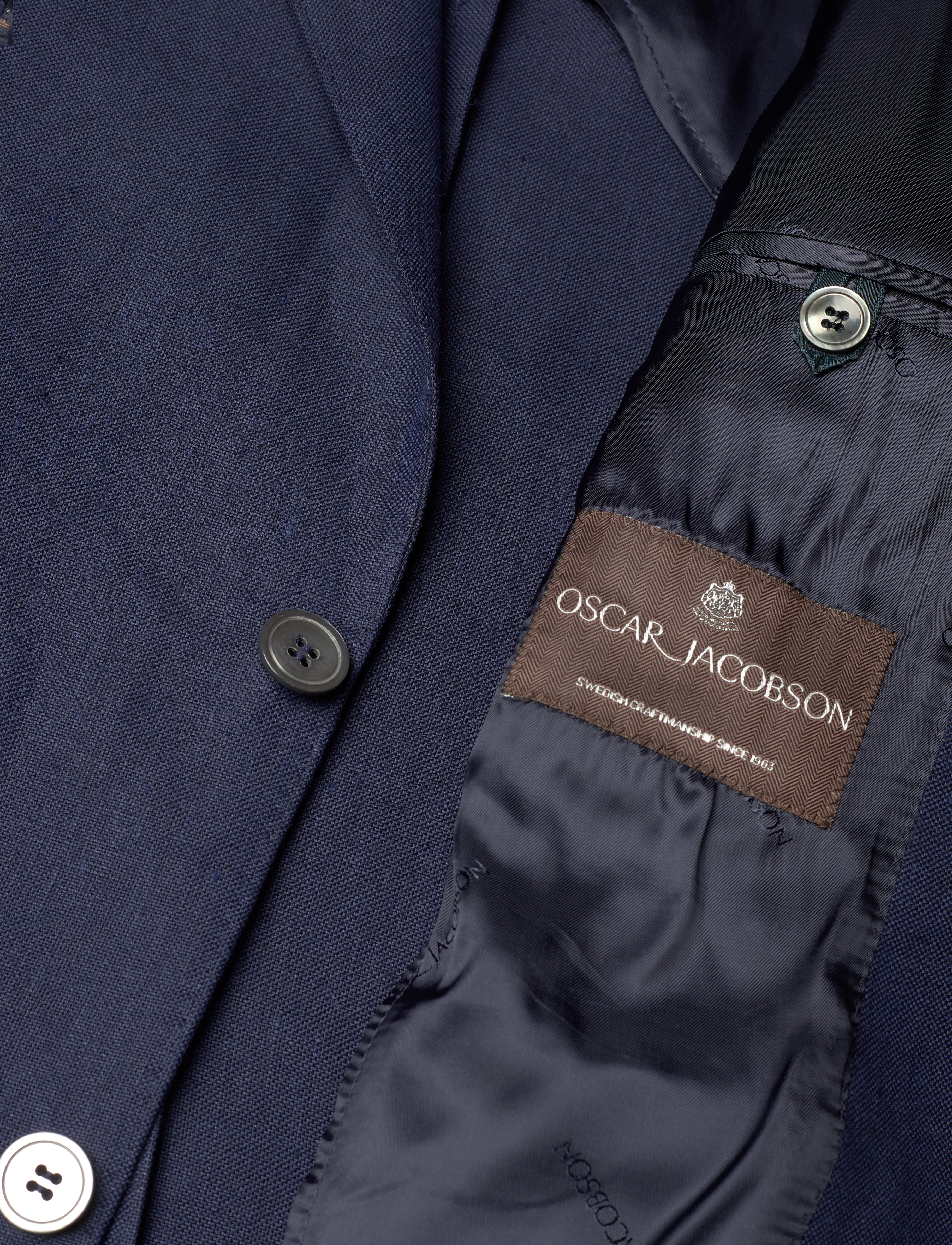 Oscar Jacobson - Ferry Soft Blazer - vienaeiliai švarkai - navy - 4