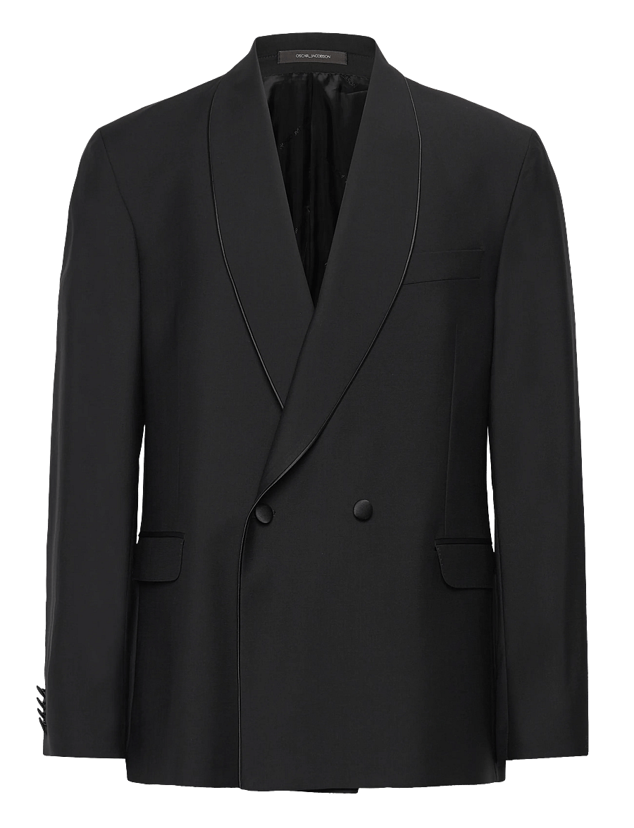 Oscar Jacobson - Fattore Piping Blazer - dobbeltradede blazere - black - 0