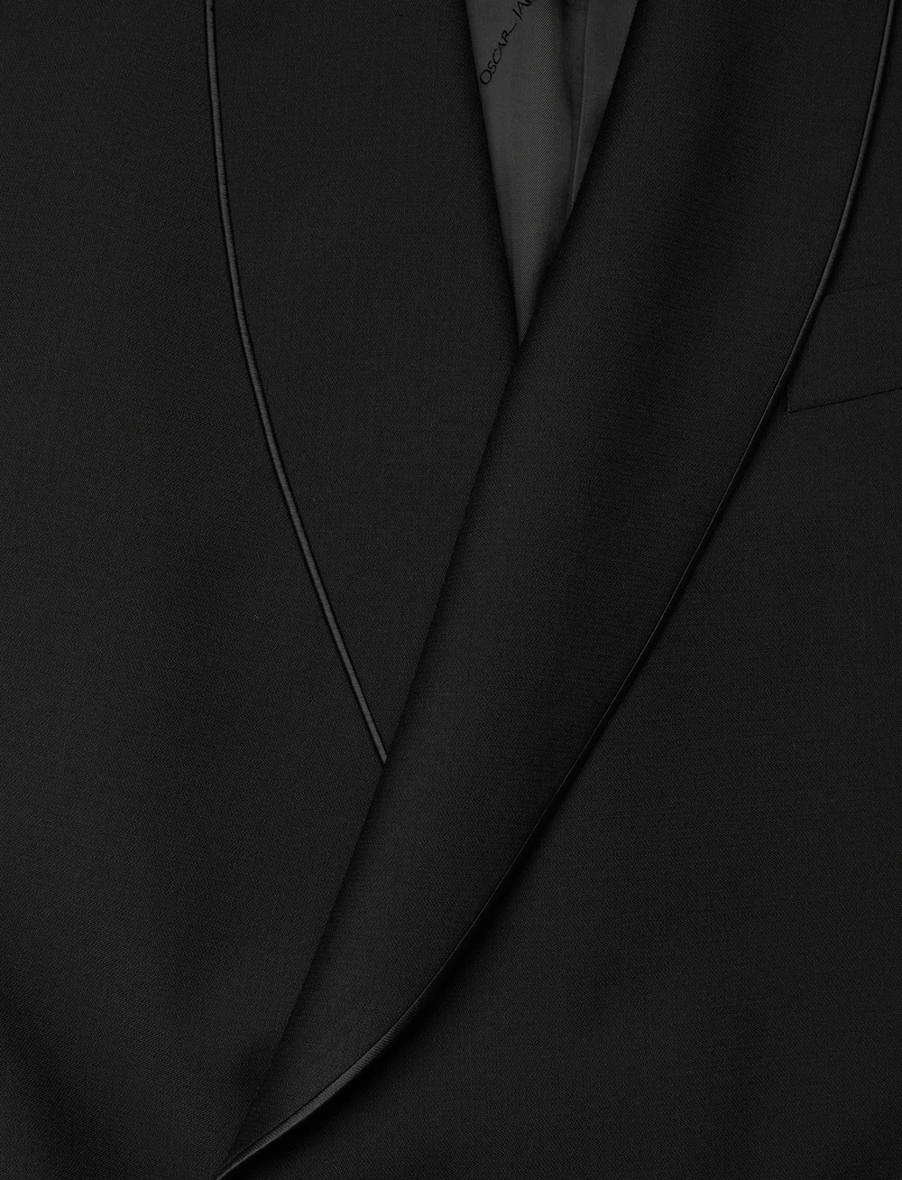 Oscar Jacobson - Fattore Piping Blazer - kahe rinnatisega pintsakud - black - 2