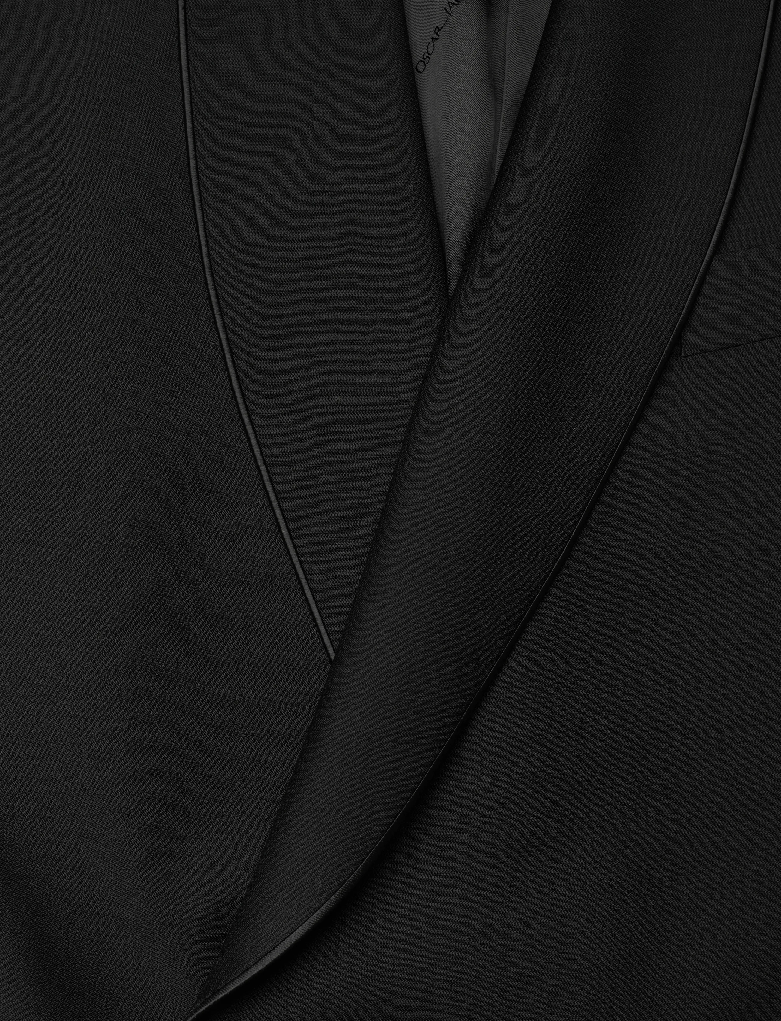Oscar Jacobson - Fattore Piping Blazer - dubbelknäppta kavajer - black - 2