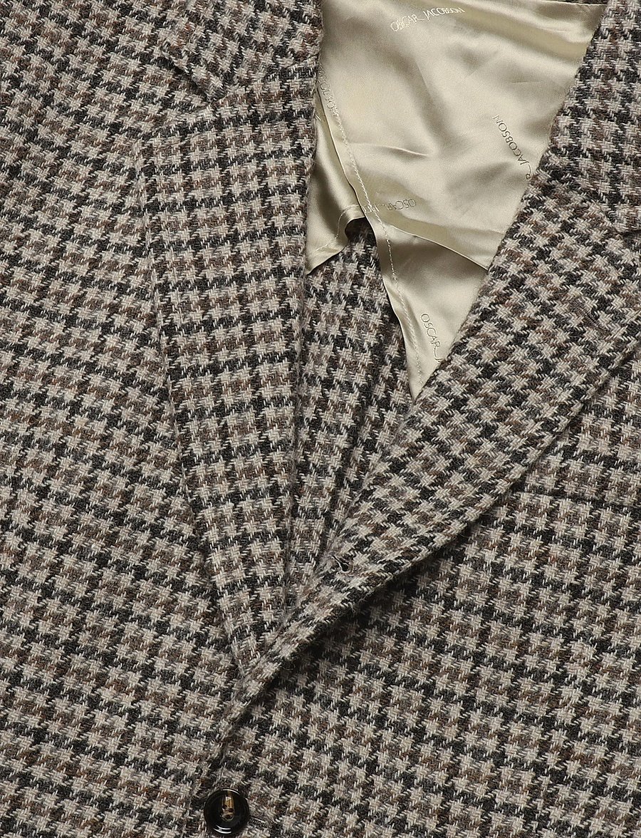 Oscar Jacobson - Fridolf Patch Blazer - single breasted blazers - dusk brown - 2