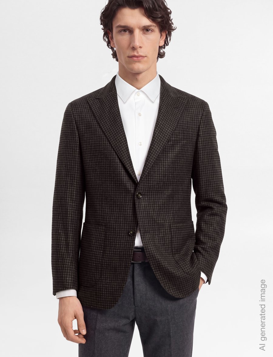 Oscar Jacobson - Rufus Patch Blazer - einhnepptir blazerar - dark mud brown - 3