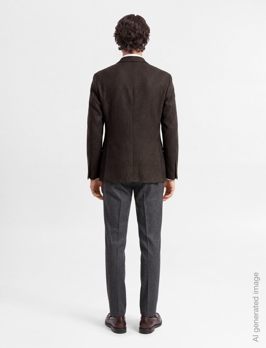 Oscar Jacobson - Rufus Patch Blazer - einhnepptir blazerar - dark mud brown - 4