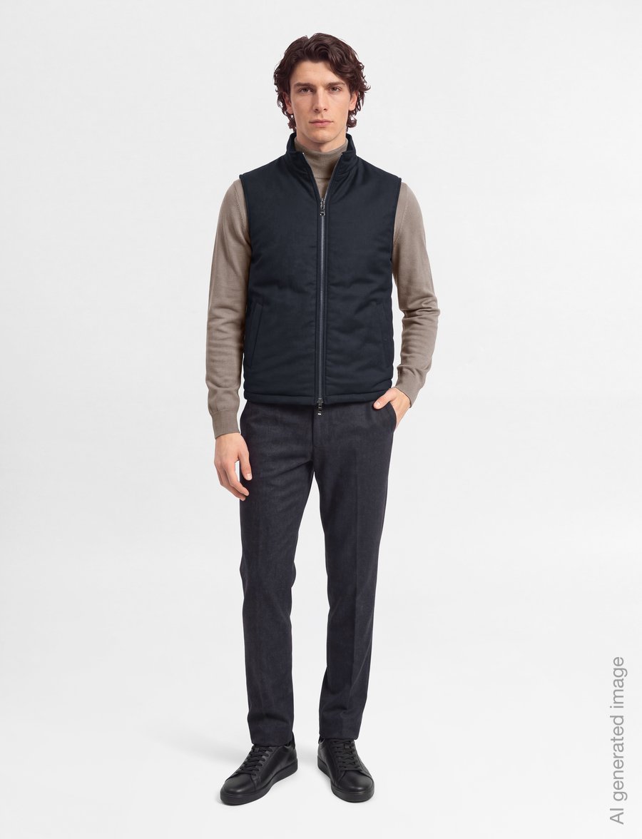 Oscar Jacobson - Reversible Padded Vest - osta tilaisuuden mukaan - navy - 0